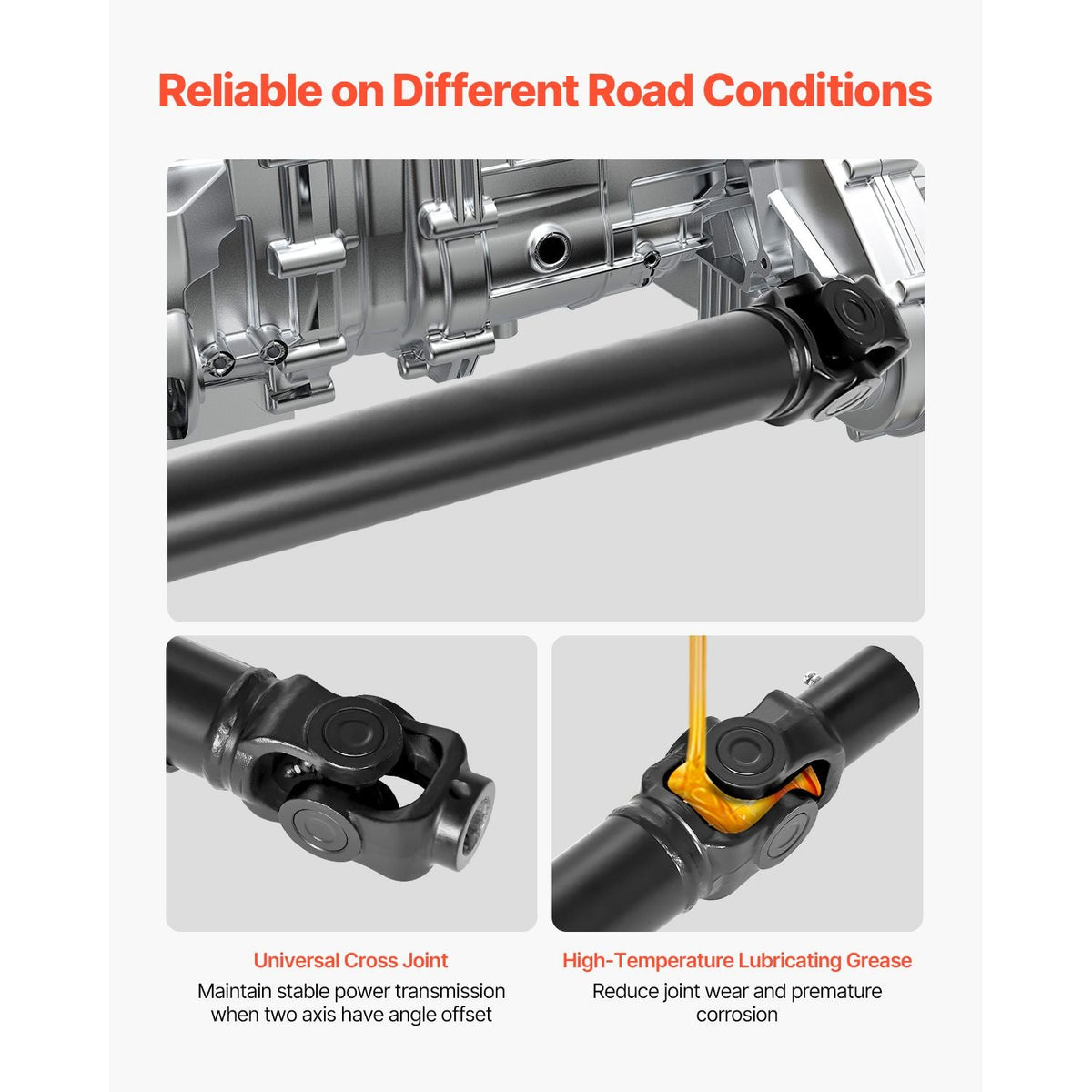 Front Drive Shaft, 64.0" Prop Shaft Driveshaft Assembly Compatible with 2014-2016 Polaris Ranger XP 900, Replace #1332951 1333146