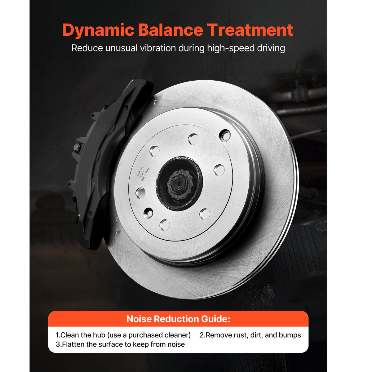 Front & Rear Brake Kit Compatible with 2008-2017 Buick Enclave, 2009-2017 Chevrolet Traverse/2007-2010 Saturn Outlook, 2007-2016 GMC Acadia/2017 GMC Acadia Limited, Hollow Brake Rotors Pads Kit