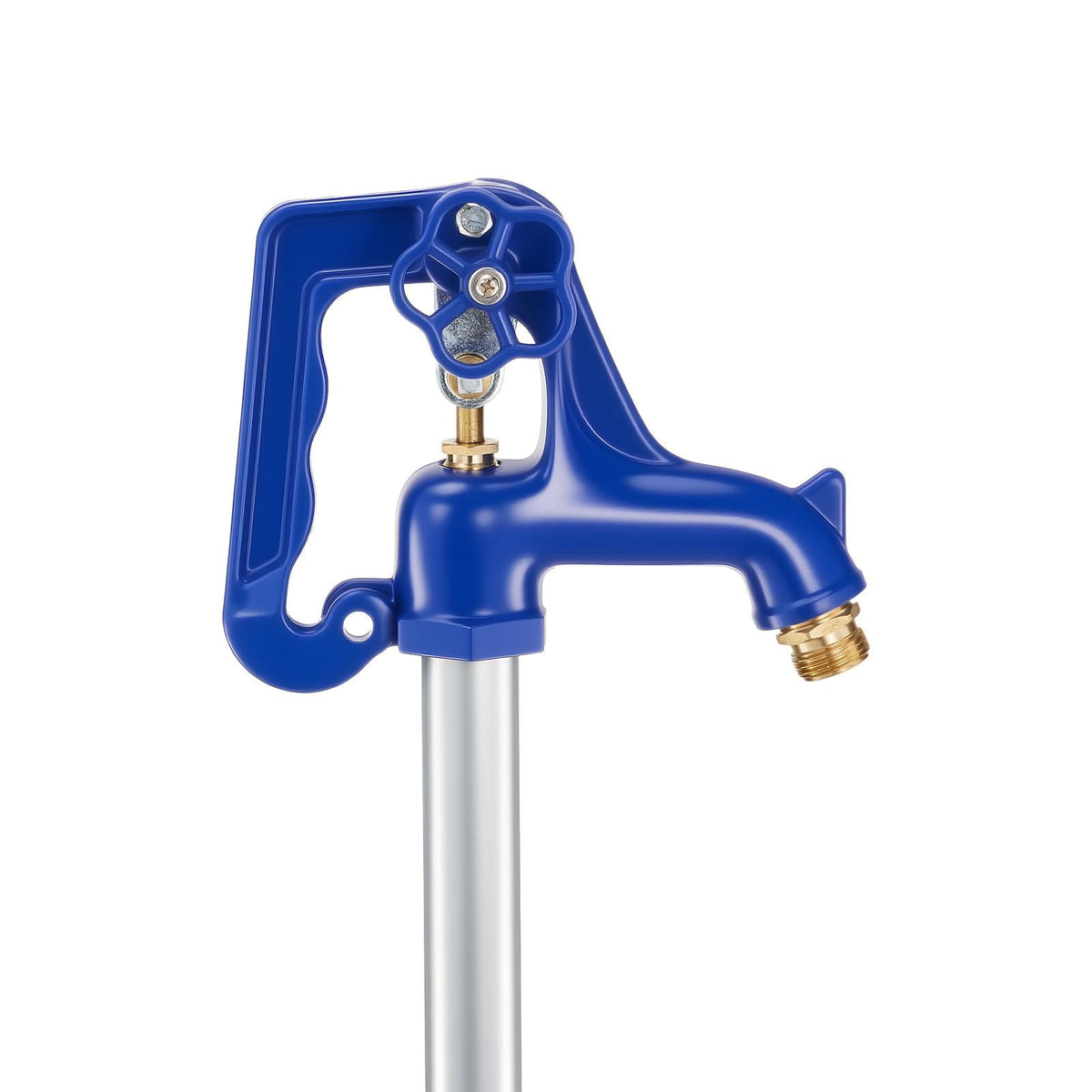Frost Proof Yard Hydrant, 3.22FT Freeze-Proof Outdoor Faucet with 12" Bury Depth, 3/4" NPT Pipe Connection, Lever Handle + Handwheel, No Lead Freezeless Hydrant for Yard Garden Farm Irrigation
