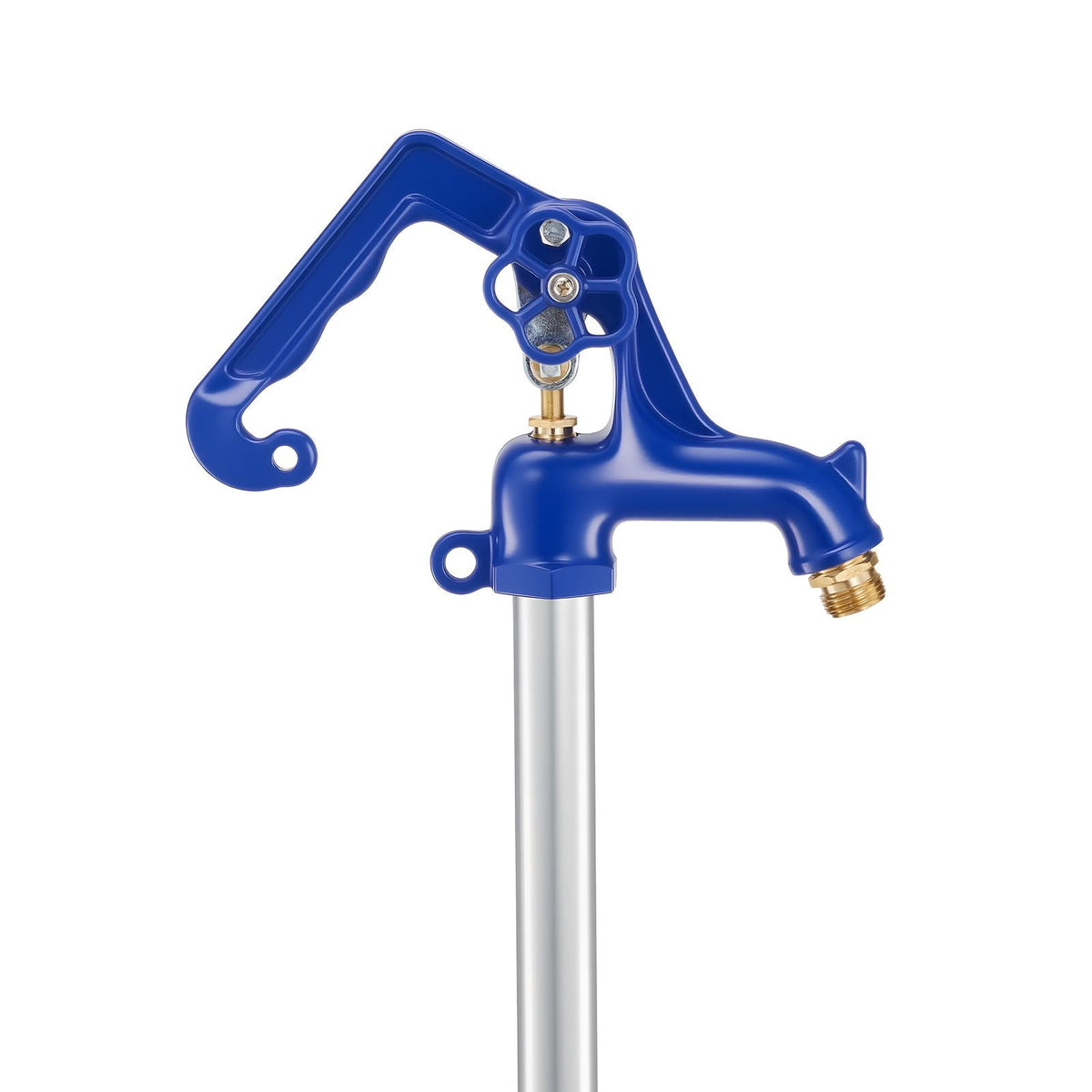 Frost Proof Yard Hydrant, 3.22FT Freeze-Proof Outdoor Faucet with 12" Bury Depth, 3/4" NPT Pipe Connection, Lever Handle + Handwheel, No Lead Freezeless Hydrant for Yard Garden Farm Irrigation