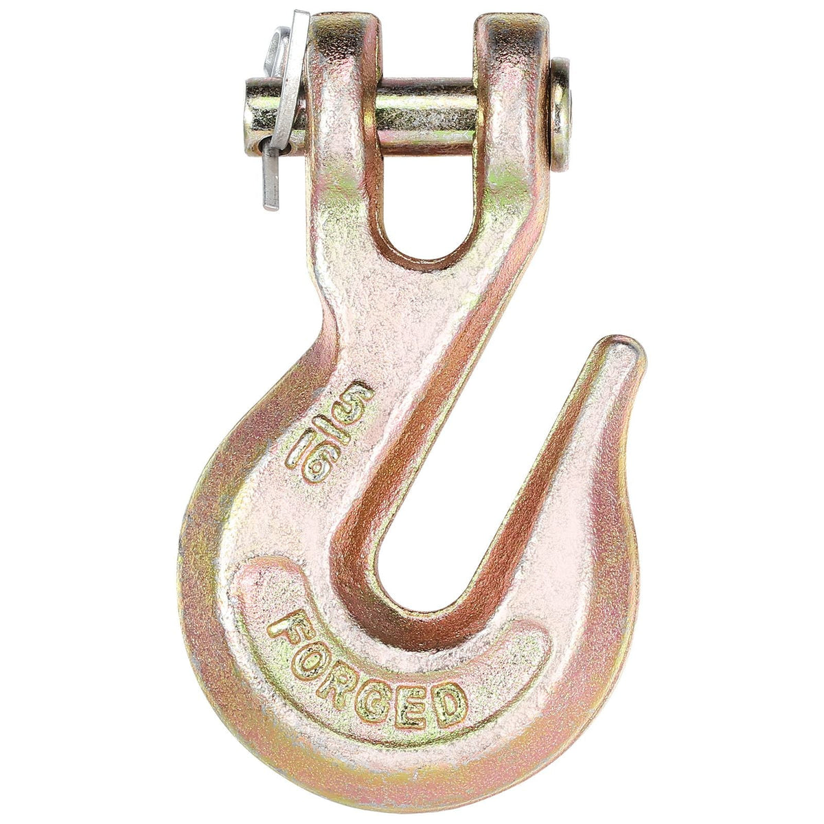 G80 Transport Binder Chain, 5/16" x 10.3' 2-Pack Tow Chain with Clevis Grab Hooks, 4900 lbs Safe Working Load, Heavy Duty Logging Chain for Transporting Towing Truck Tie Down Binding Equipment