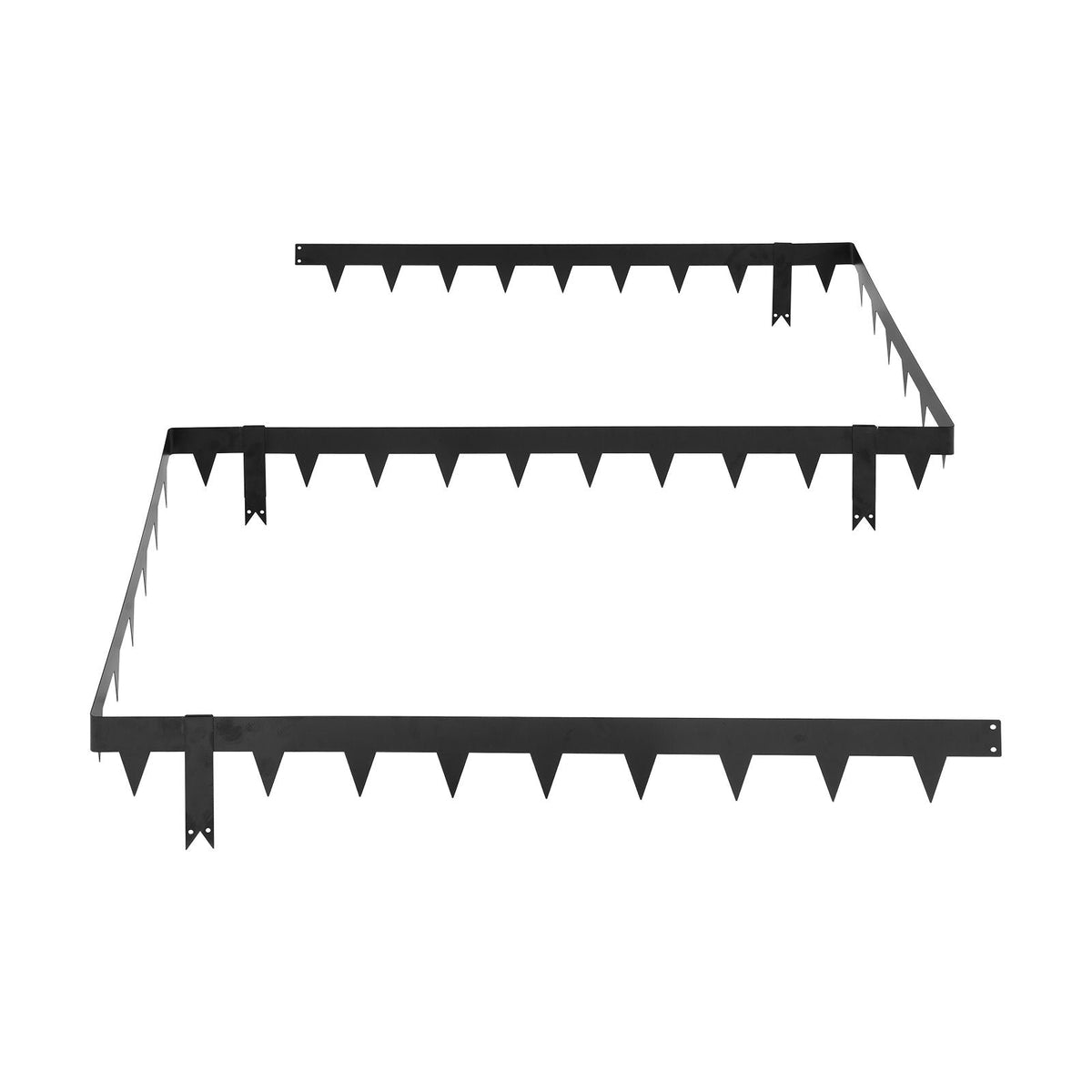 Galvanized Steel Landscape Edging, 10-Pack 40 x 4.5 Inch Metal Edging for Landscaping with 11 Mounting Clips, Heavy Duty Metal Garden Edge Border for Flower Bed, Yard Pathway, Black