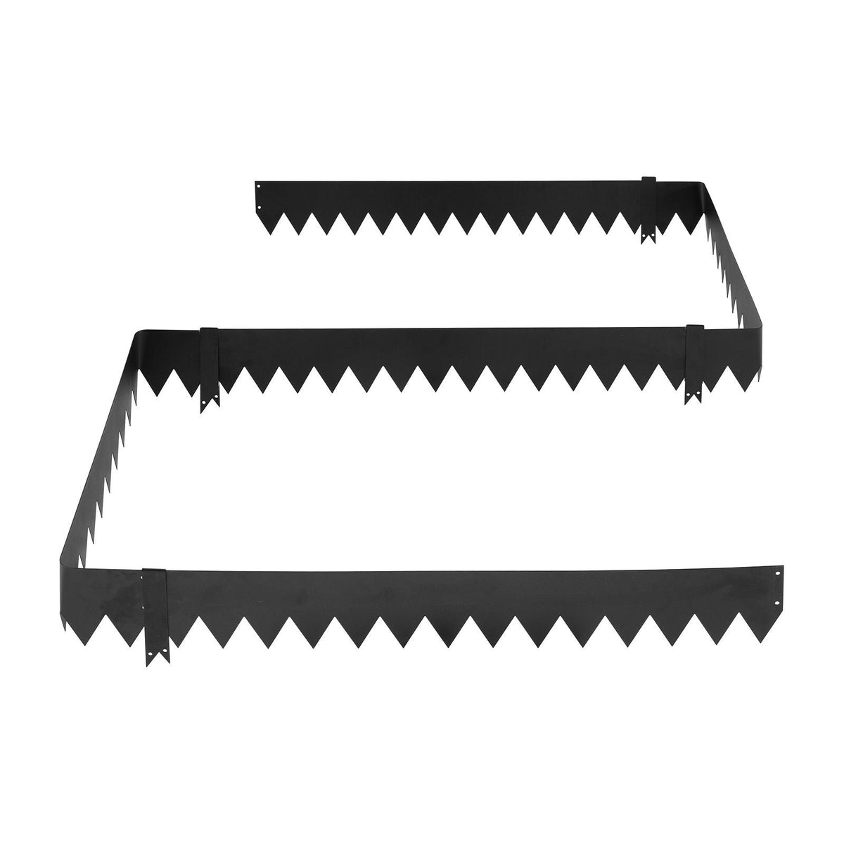 Galvanized Steel Landscape Edging, 12-Pack 40 x 6 Inch Metal Edging for Landscaping with 14 Mounting Clips, Heavy Duty Metal Garden Edge Border for Flower Bed, Yard Pathway, Black