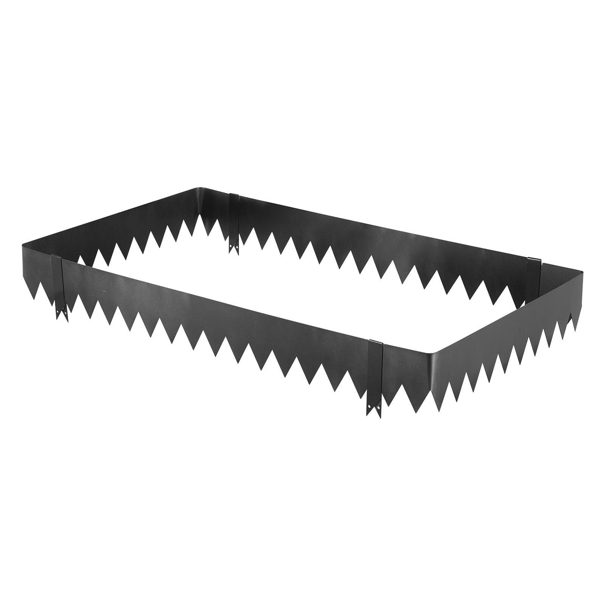 Galvanized Steel Landscape Edging, 12-Pack 40 x 6 Inch Metal Edging for Landscaping with 14 Mounting Clips, Heavy Duty Metal Garden Edge Border for Flower Bed, Yard Pathway, Black