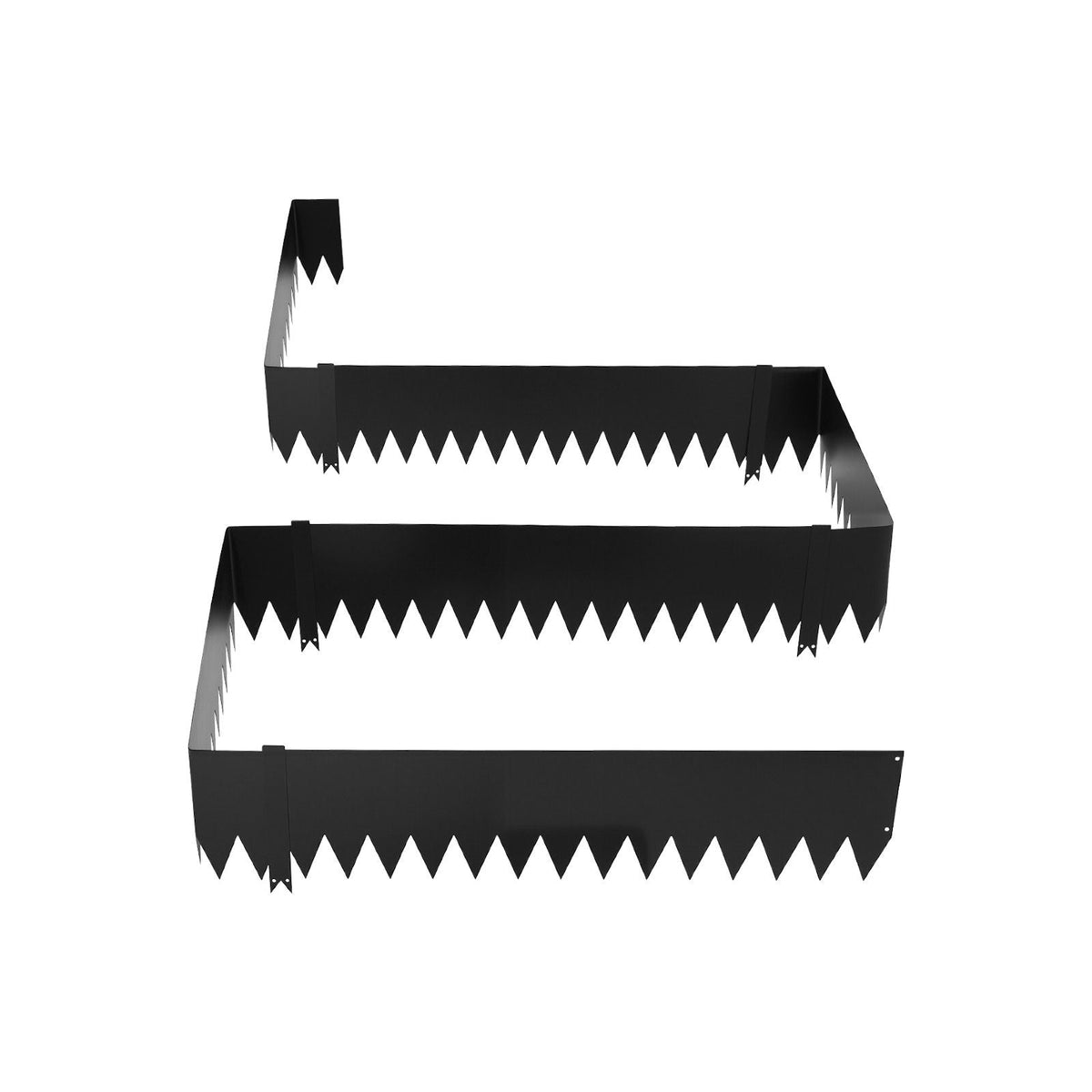 Galvanized Steel Landscape Edging, 24-Pack 40 x 8 Inch Metal Edging for Landscaping with 26 Mounting Clips, Heavy Duty Metal Garden Edge Border for Flower Bed, Yard Pathway, Black
