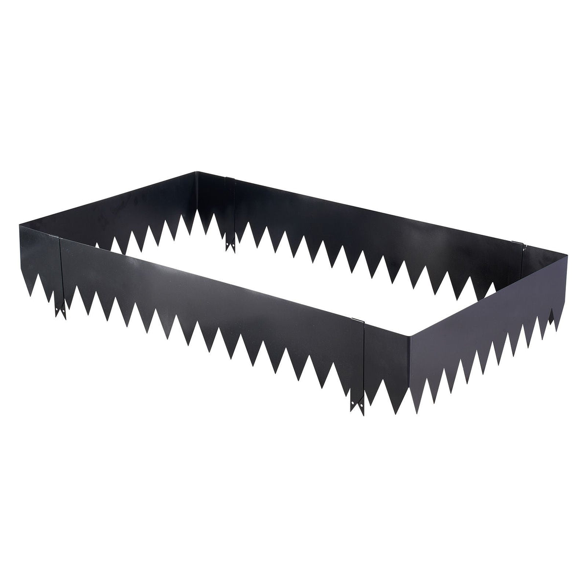 Galvanized Steel Landscape Edging, 24-Pack 40 x 8 Inch Metal Edging for Landscaping with 26 Mounting Clips, Heavy Duty Metal Garden Edge Border for Flower Bed, Yard Pathway, Black