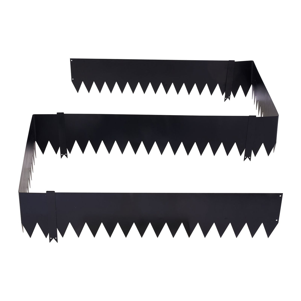 Galvanized Steel Landscape Edging, 6-Pack 40 x 10 Inch Metal Edging for Landscaping with 8 Mounting Clips, Heavy Duty Metal Garden Edge Border for Flower Bed, Yard Pathway, Black