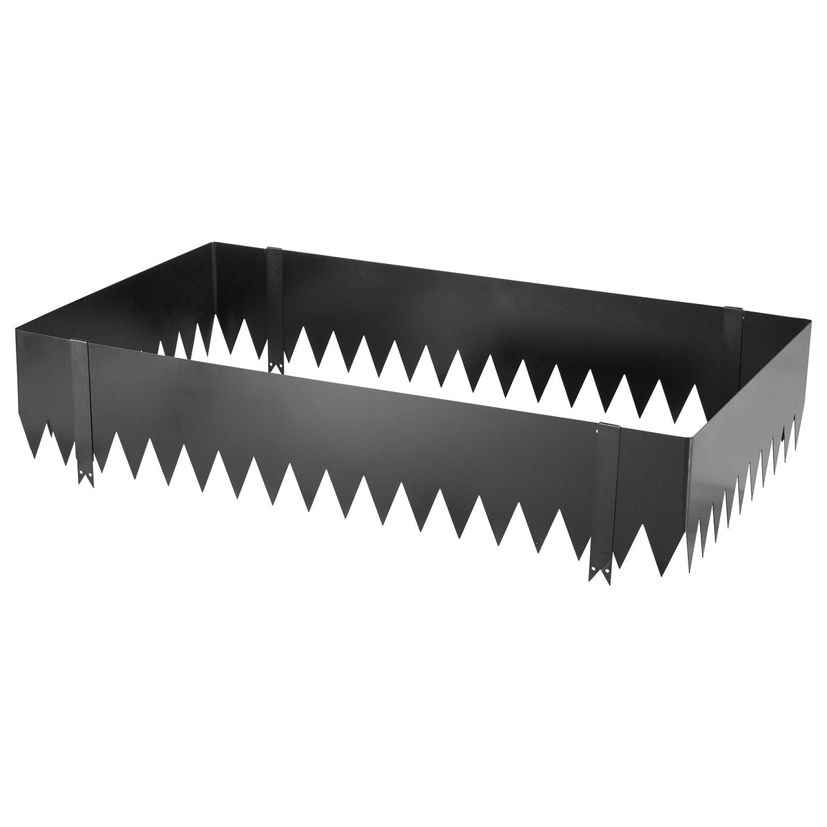 Galvanized Steel Landscape Edging, 6-Pack 40 x 10 Inch Metal Edging for Landscaping with 8 Mounting Clips, Heavy Duty Metal Garden Edge Border for Flower Bed, Yard Pathway, Black