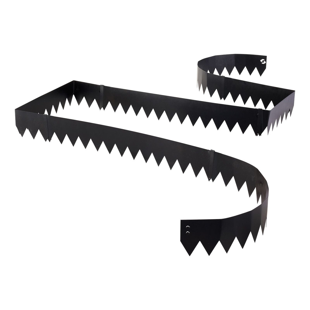 Galvanized Steel Landscape Edging, 6-Pack 40 x 6 Inch Metal Edging for Landscaping with 6 Mounting Clips, Bendable Metal Garden Edge Border for Flower Bed, Yard Pathway, Black