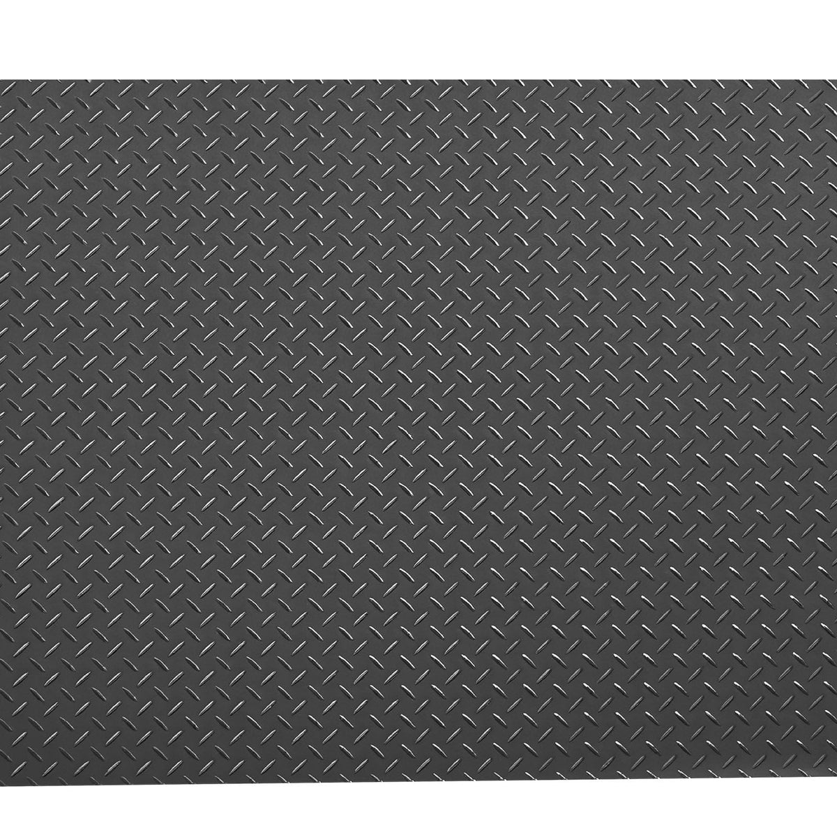 Garage Floor Roll, 7.5 x 20 ft Garage Flooring Mat, 2.2 mm Thickened PVC Diamond Plate Floor Protector Mat with Double-sided Tape, Non-Slip, Easy to Clean for Warehouse, Gyms, Trailer, Black