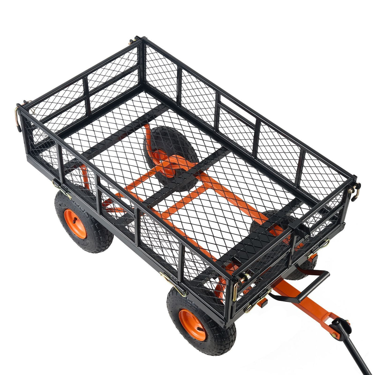 Garden Cart, Sturdy Metal Construction with Simple Assembly, Versatile Dump Cart with Dual-Function Handle, Heavy-Duty Garden Wagon, 880 lbs Load Capacity, 10" Wheels