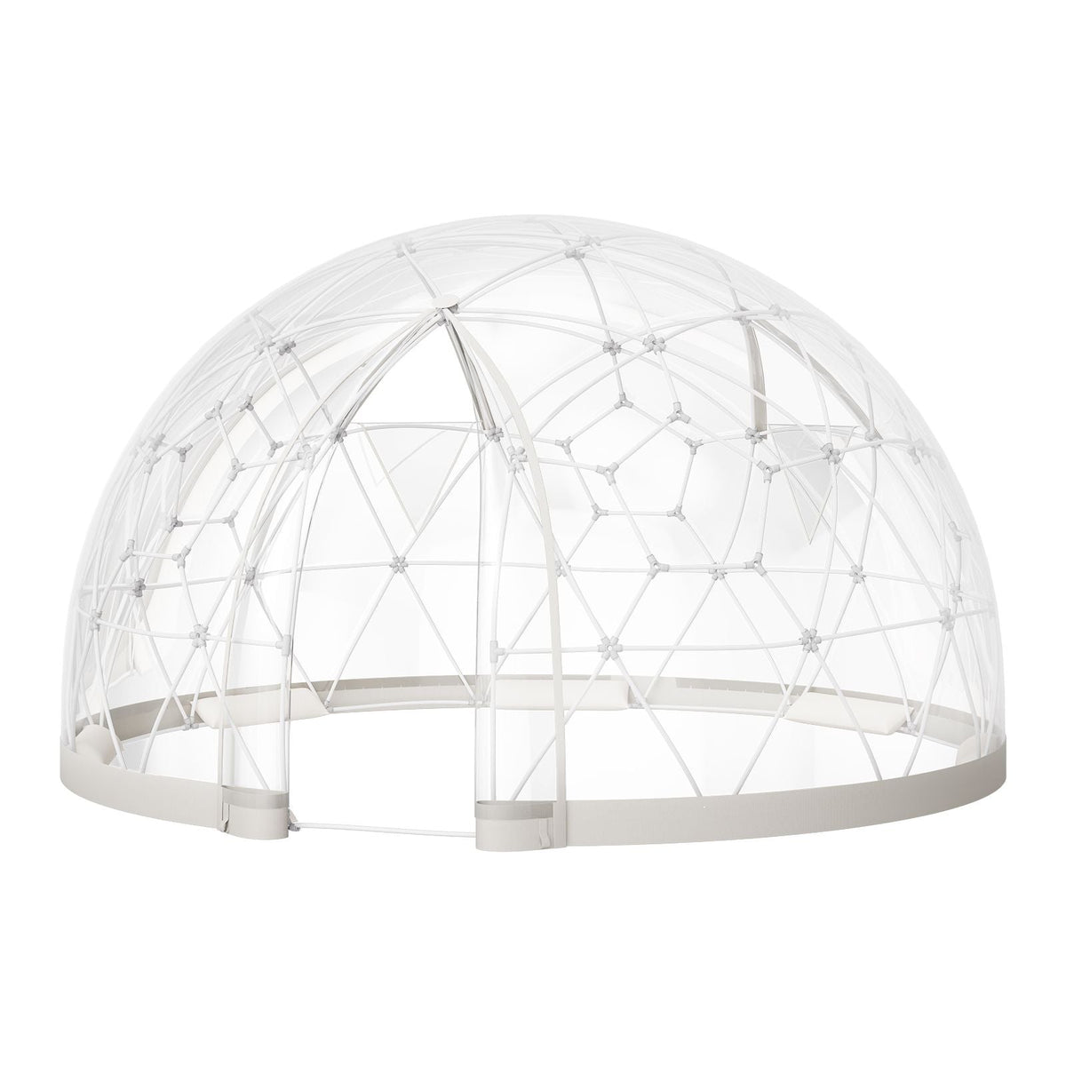 Garden Dome Igloo, 12 x 7.2 ft Outdoor Clear Bubble Tent for 4-7 Person, Weatherproof Geodesic Dome Greenhouse with Window, PVC Igloo Tent for Backyard Patios Camping Party Wedding