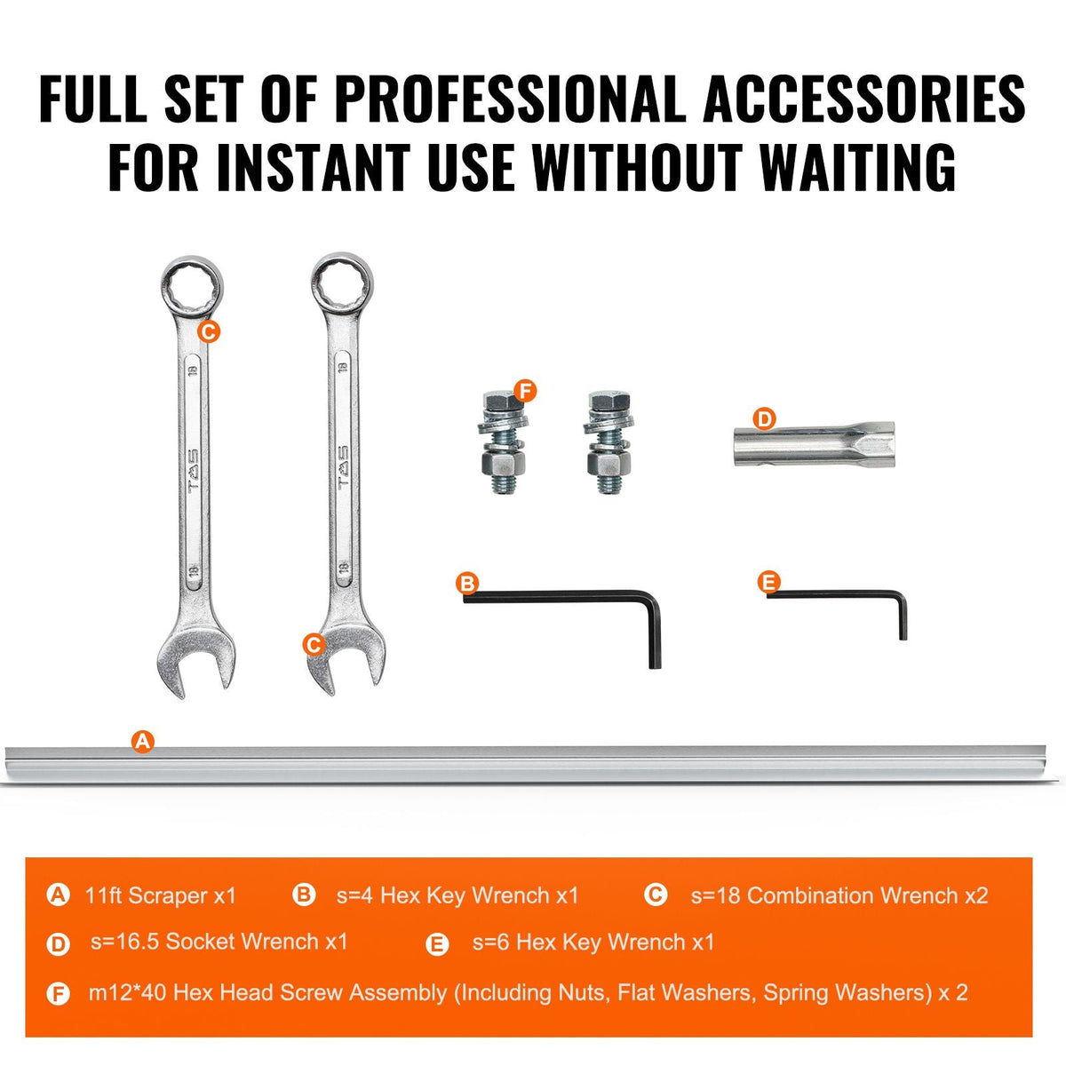 Gas Concrete Power Screed, 11ft Aluminum Board Straight Edge Bar Set, 4 Stroke Cement Finishing Vibrating Motor with Height Adjustable Handles, High Efficient Concrete Tools 6500RPM