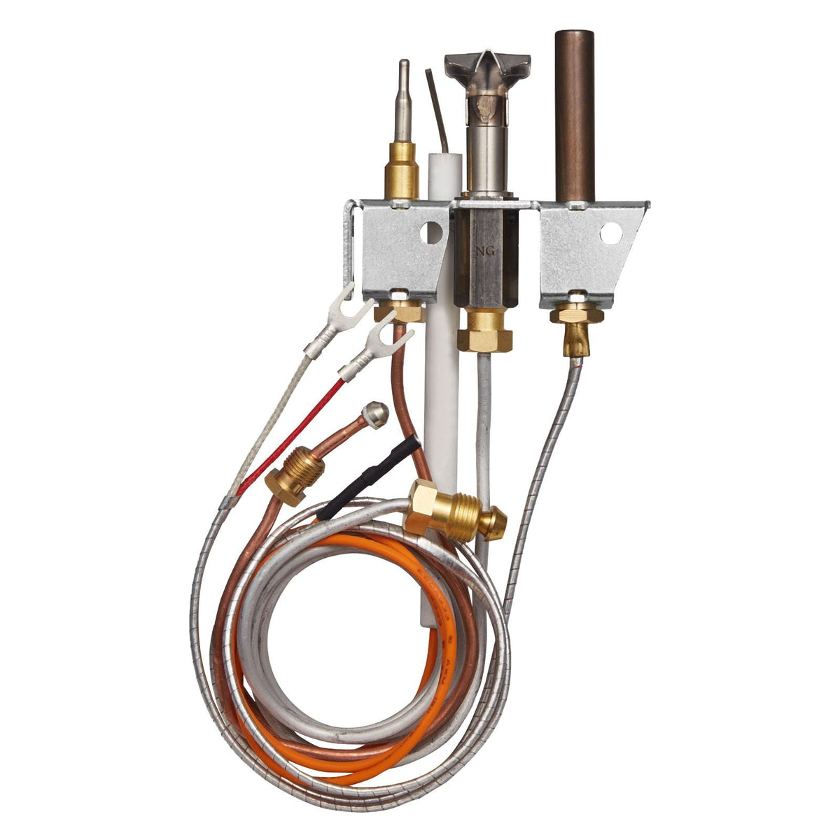 Gas Pilot Assembly, OE 4021-732, 25660 Fireplace Gas Pilot Assembly, Natural Gas Ignition Replacement with Pilot Tube, Thermocouple, Thermopile, Wires, Compatible with Heatilator Models