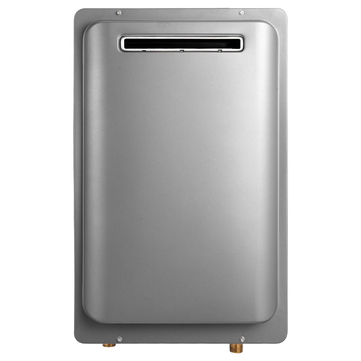 Gas Tankless Water Heater, 8Gal Outdoor 191000 BTU Instant Hot Water Heater, Smart Temperature Control & 3/4 inch NPT Interface& Multiple Security Protections for Whole House, Silver Gray