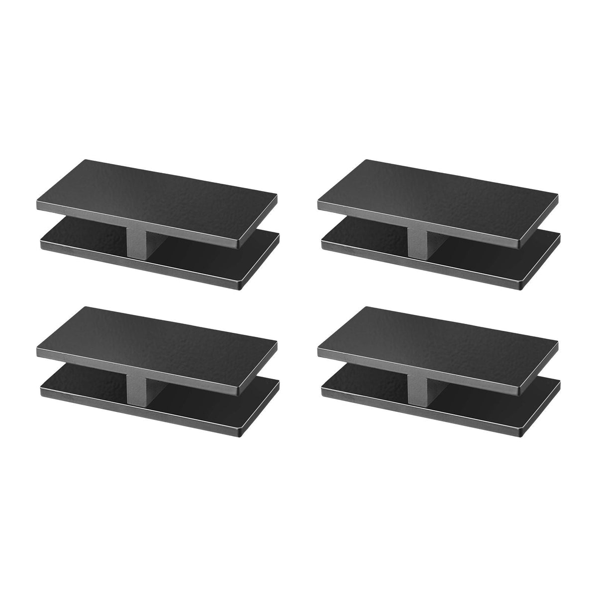 Glass Clamp, 4 PCS Rectangle Glass Railing Bracket for 0.31 "-0.47 " Tempered Glass, 304 Stainless Steel Glass Mounting Clamp, 0.2' Thick Glass Shelf Bracket for Balcony, Garden, Pool, Stair