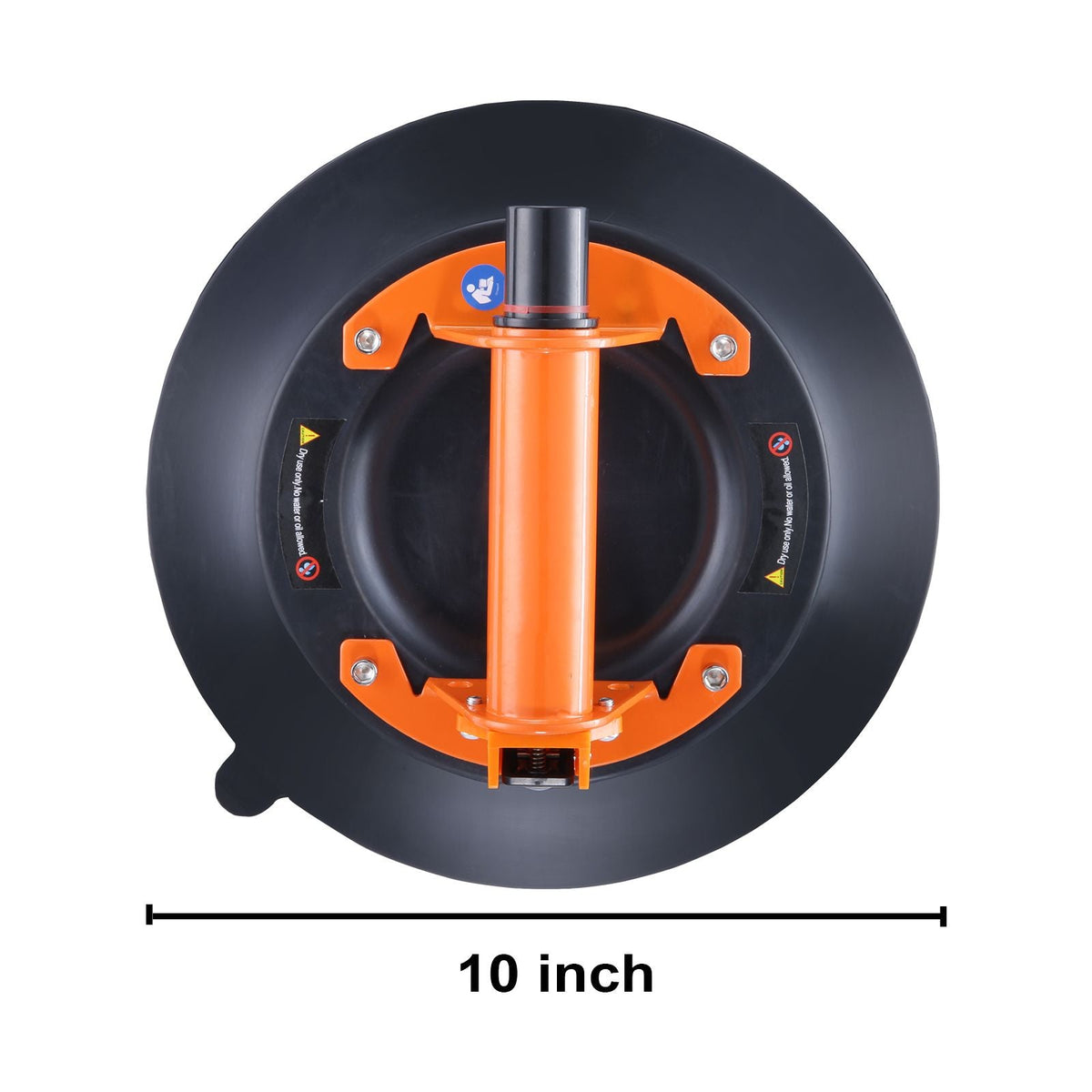 Glass Suction Cup, 10" 990 lbs Load Capacity, Vacuum Suction Cup with Steel Handle & Carry Box, Heavy Duty Industrial Suction Cup Lifter Tool for Glass, Granite, Tile, Metal, Wood Panel Lifting