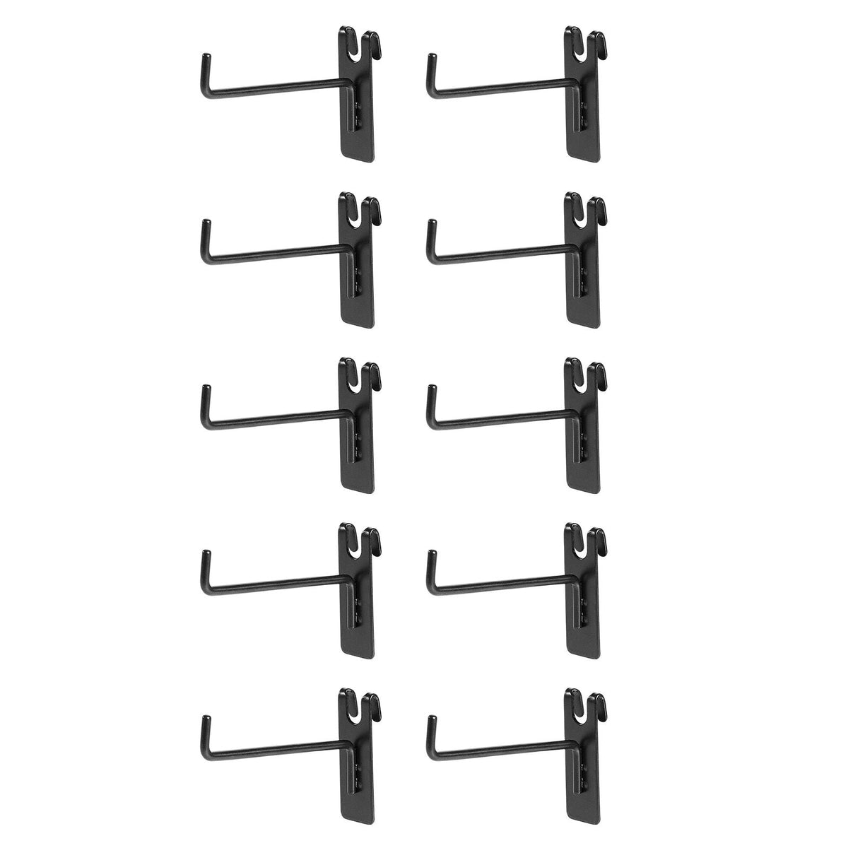 Grid Wall Panel, 1.9 x 5.4 ft Wire Grid Panels Display Rack, Movable Art Display Shelf with Wheels and 10 Hooks, Black Carbon Steel Gridwall for Craft Show, Decoration, Storage, Notice Board
