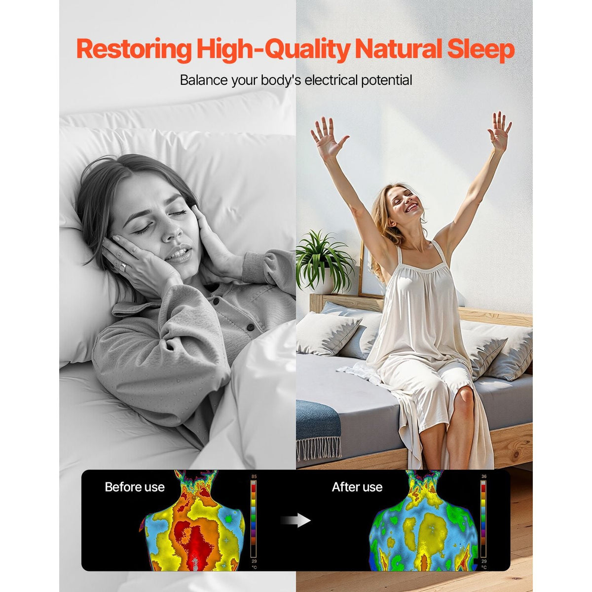 Grounding Sheets, King Size, 90% Cotton + 10% Pure Silver Fiber, Earth Grounded Fitted Bed Sheets, with Grounding Cord & Tester, for Improved Sleep & Wellness (Gray, King - 78 x 80 x 15 in)