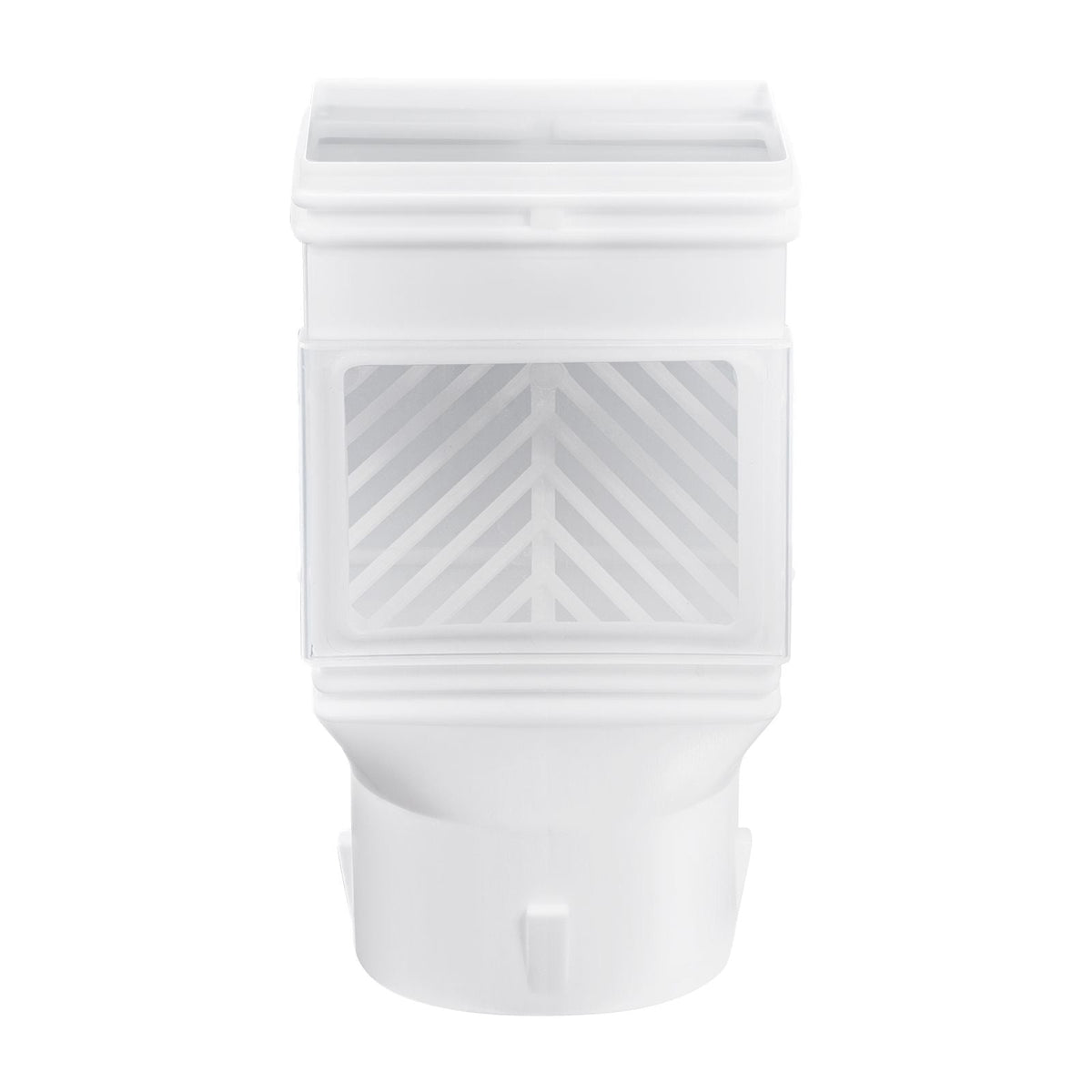 Gutter Downspouts, Downspout Diverter Rainwater Collection System Fits for 2x3 or 3x4 Inch Standard Inlet and Φ4inch Outlet, Flexible Rain Water Barrel Kit with Mesh Screen & Transparent, White