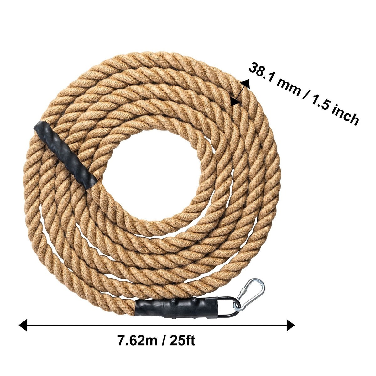 Gym Climbing Rope, 1.5" Diameter 25 ft Length Gym Fitness Training Rope, Gym Exercise Workout Rope for Adults, Climbing Rope for Fitness and Strength Training, Climbing Exercise, Home Workout
