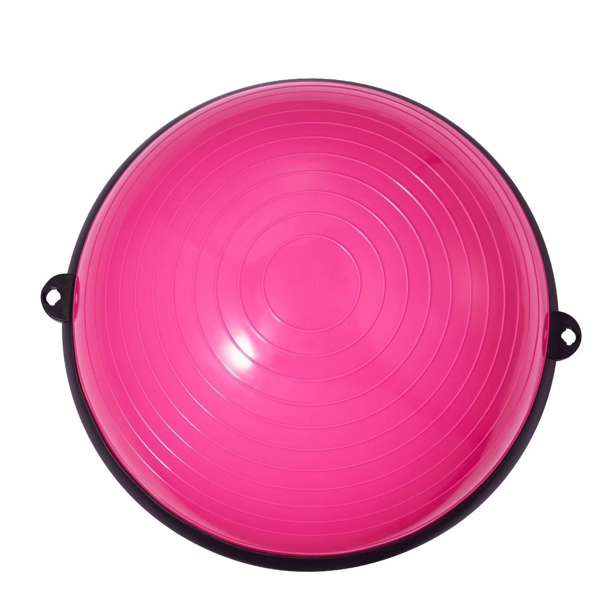 Half Exercise Ball Trainer, 23 inch Balance Ball Trainer, 660lbs Capacity Stability Ball, Yoga Ball with Resistance Bands & Foot Pump, Strength Fitness Ball for Home Gym, Full Body Workout, Pink