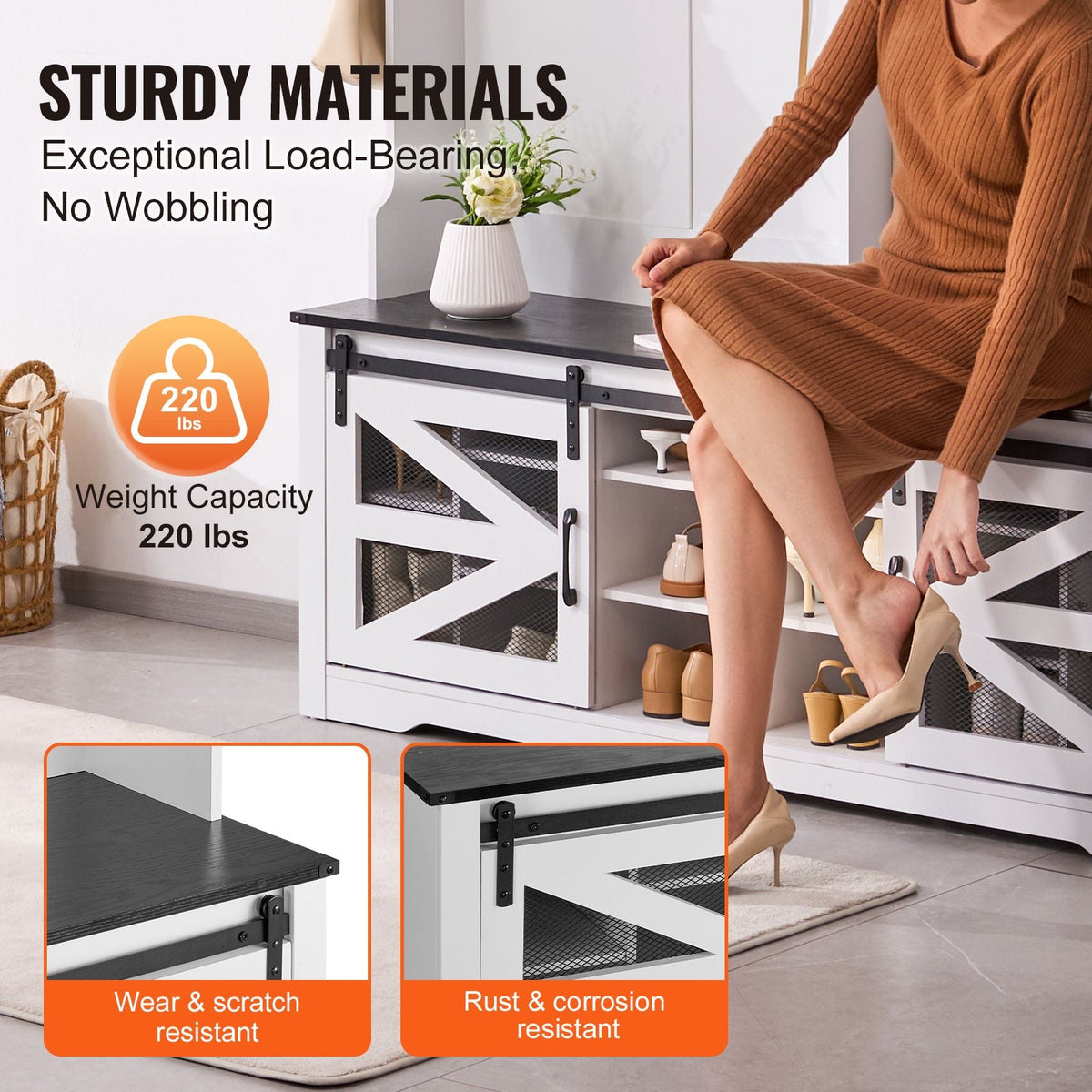 Hall Tree Entryway Bench, LED Coat Rack with Shoe Storage, 59" Wide Mudroom bench with Storage and Seating, Adjustable Shelves and 12 Hanging Hooks, for Mudroom, Entryway, Hallway
