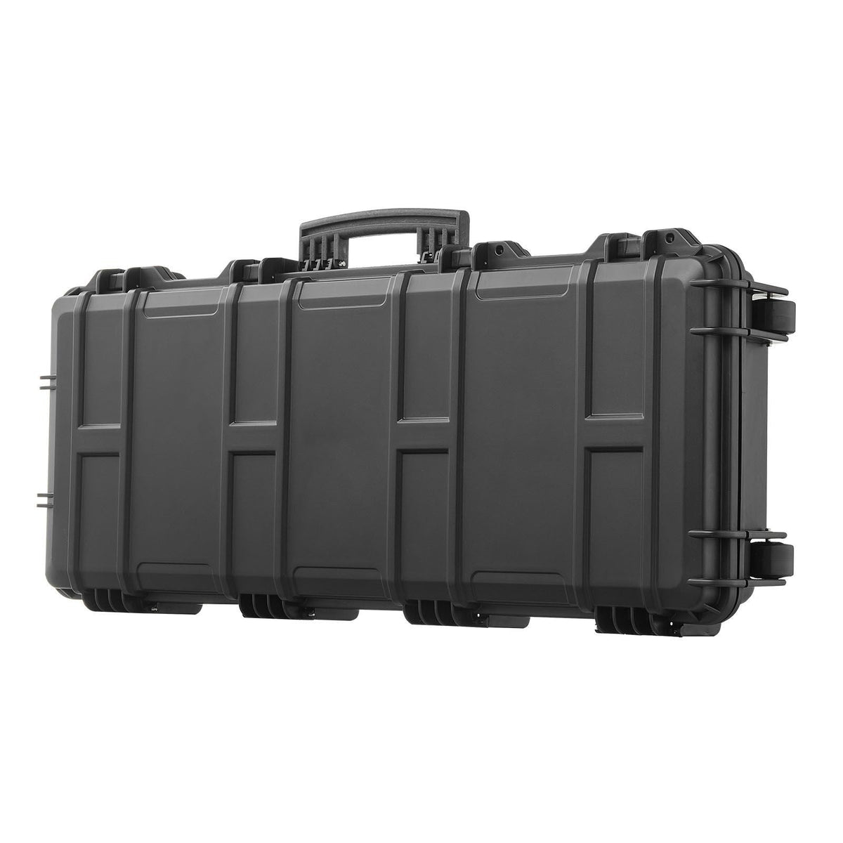 Hard Rifle Case, Lockable Rifle Case with 4 Layers Pre-cut Foams, 36 in Gun Storage with Wheels, IP67 Waterproof & Dustproof Pistol Storage Cases for Rifles, Shotguns, Airsoft Guns, Black