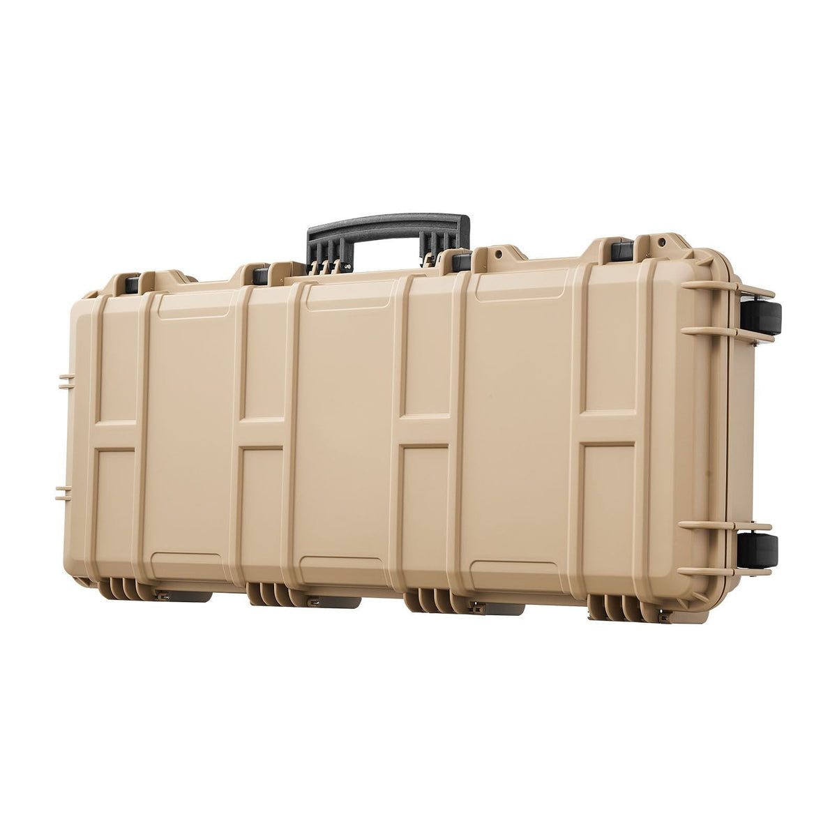 Hard Rifle Case, Lockable Rifle Case with 4 Layers Pre-cut Foams, 36 in Gun Storage with Wheels, IP67 Waterproof & Dustproof Pistol Storage Cases for Rifles, Shotguns, Airsoft Guns, Khaki