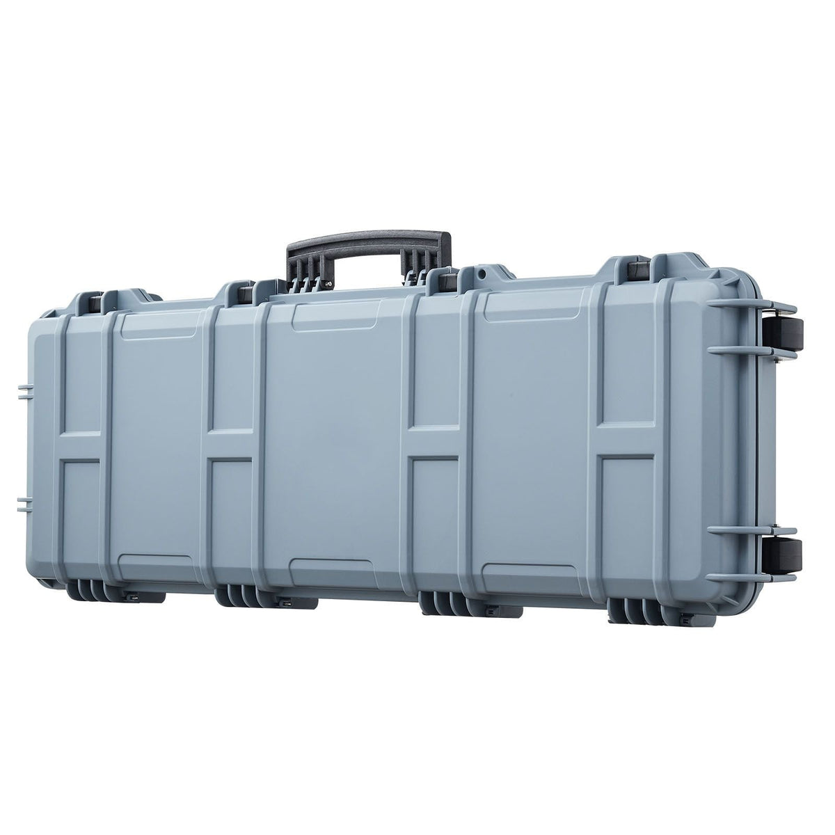 Hard Rifle Case, Lockable Rifle Case with Pre-cut Foams, 40 in Gun Storage with Wheels, IP67 Waterproof & Dustproof Movable Large Pistol Storage for Rifles, Shotguns, Airsoft Guns, Grey
