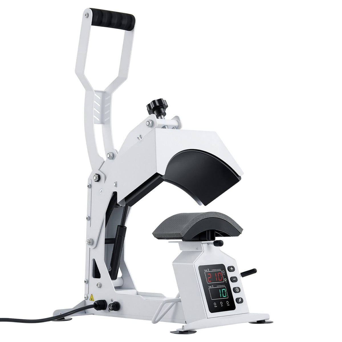 Hat Heat Press Machine, with 2 Interchangeable Platens and Caps Stretcher, Precise Temperature & Time Control, Heat Press for Hats and Caps, for HTV Iron On and Sublimation Projects, White