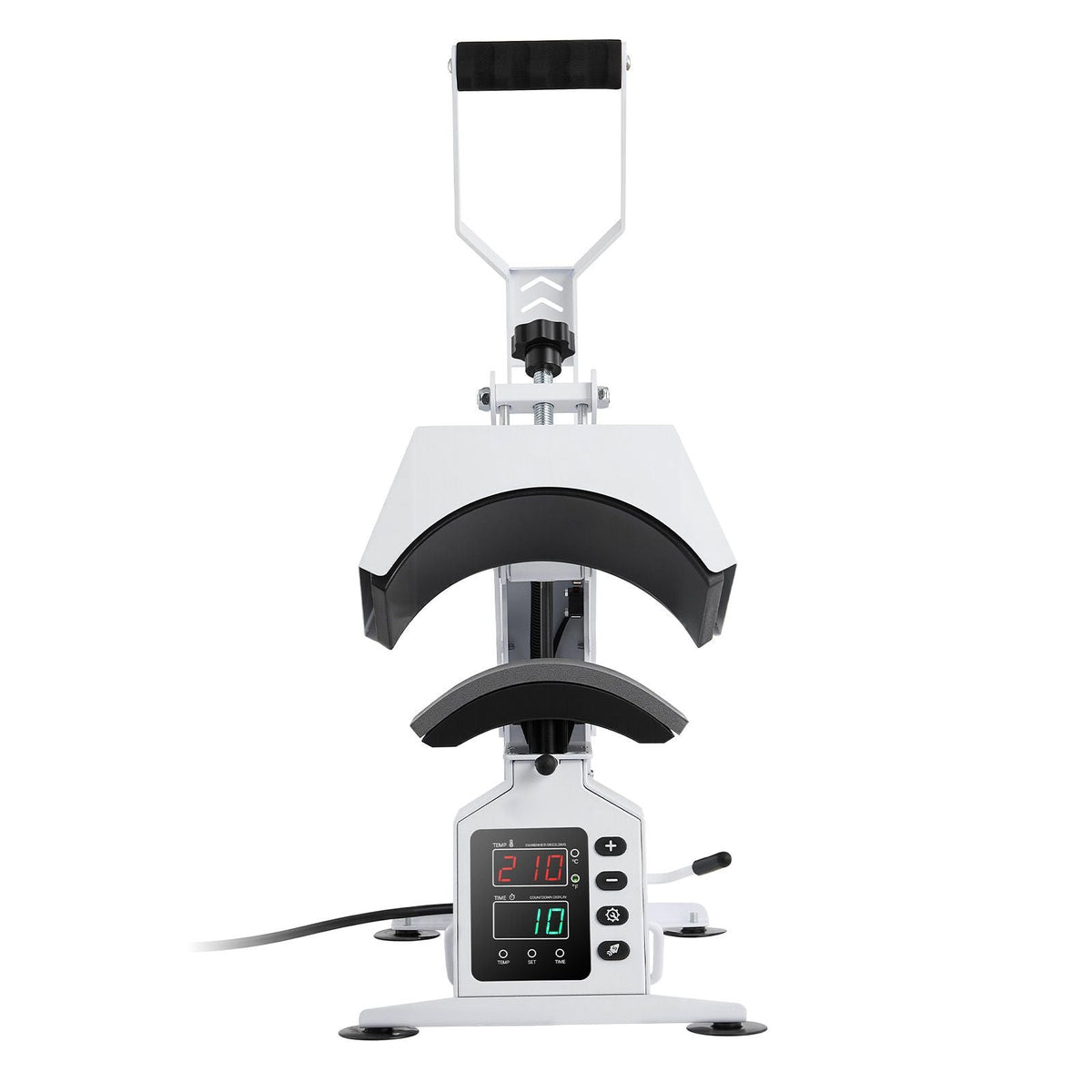Hat Heat Press Machine, with 2 Interchangeable Platens and Caps Stretcher, Precise Temperature & Time Control, Heat Press for Hats and Caps, for HTV Iron On and Sublimation Projects, White
