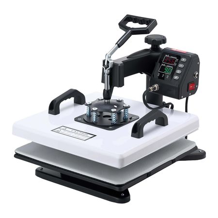 Heat Press Machine, 15 x 15 in, 2-in-1 Multifunction, 360° Swing Away, 1200W Double Tube Fast and Even Heating, Digital Precise Control, Sublimation Press Machine for T-Shirts, Hats, Caps