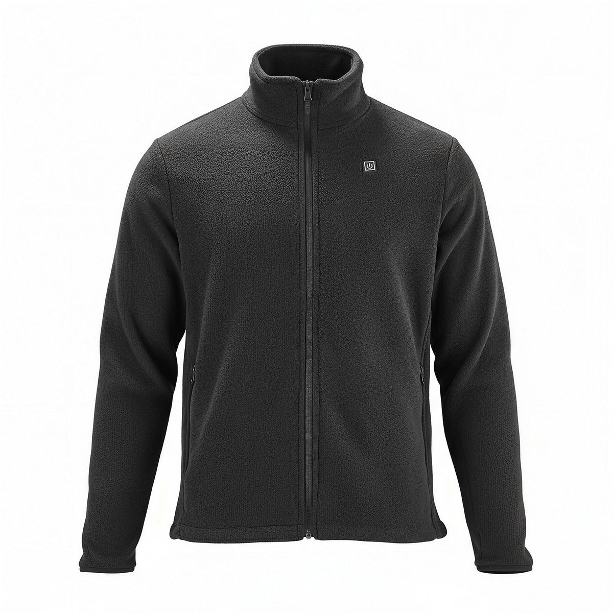 Heated Fleece Jacket for Men, Heated Sweatshirt with 7.4V 16000mAh Rechargeable Power Bank Pack, 6 Heating Zones, 3 Temp Levels, 3h/6h/10h Warmth, for Winter Outdoor Camping, Black, XL Size