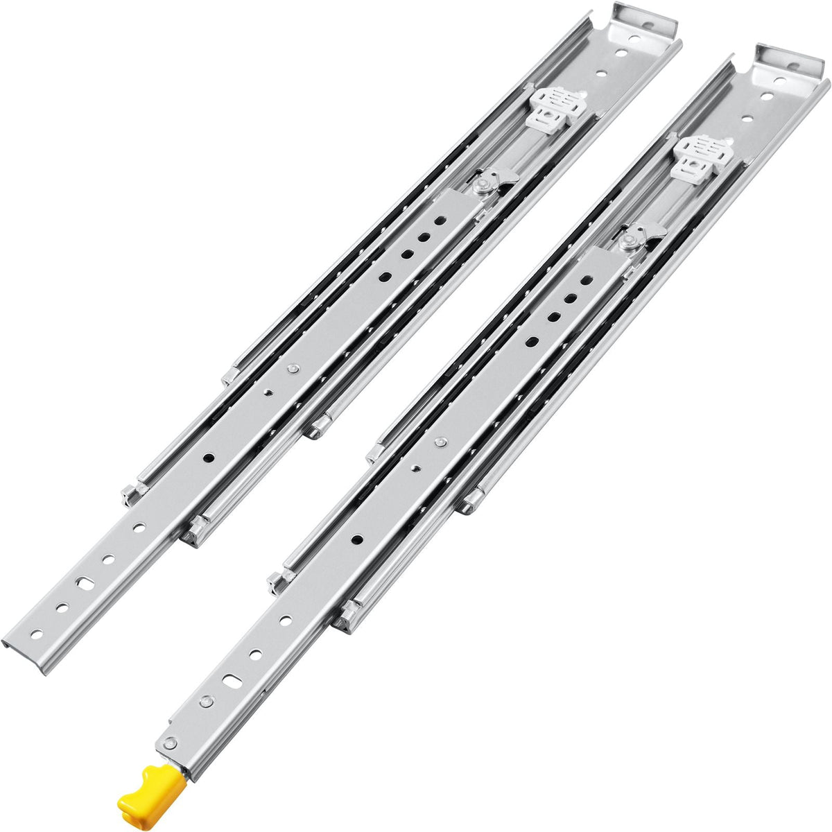 Heavy Duty Drawer Slides 22" Length, Locking Drawer Slides 500lbs Load Capacity Full Extension Drawer Slide 1 Pair Side Mount Ball Bearing Drawer Glides Cabinet Industrial Shelf