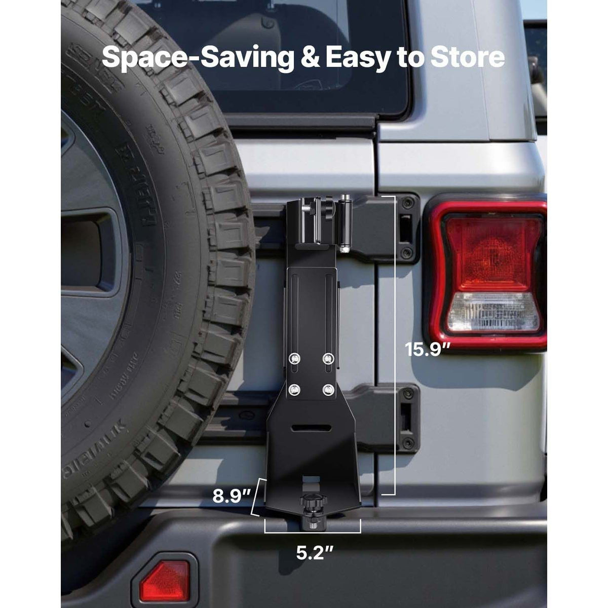 High Lift Jack Mount Bracket, Farm Jack Holder Mounting Bracket Kit, Mount Carrier for Off Road Heavy-Duty Jacks, Compatible With YJ (1986-1996), TJ (1997-2006), JK (2006-2018), JL (2018-2024)