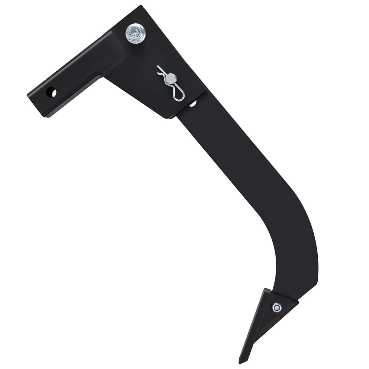 Hitch Mounted Ripper, 18\" Shank Length Box Scraper Shank, 4 Hole Site Box Blade for Tractor, 2 Locating Pins Ripper Shank, 2 Plough Tips Box Blade Shank Teeth