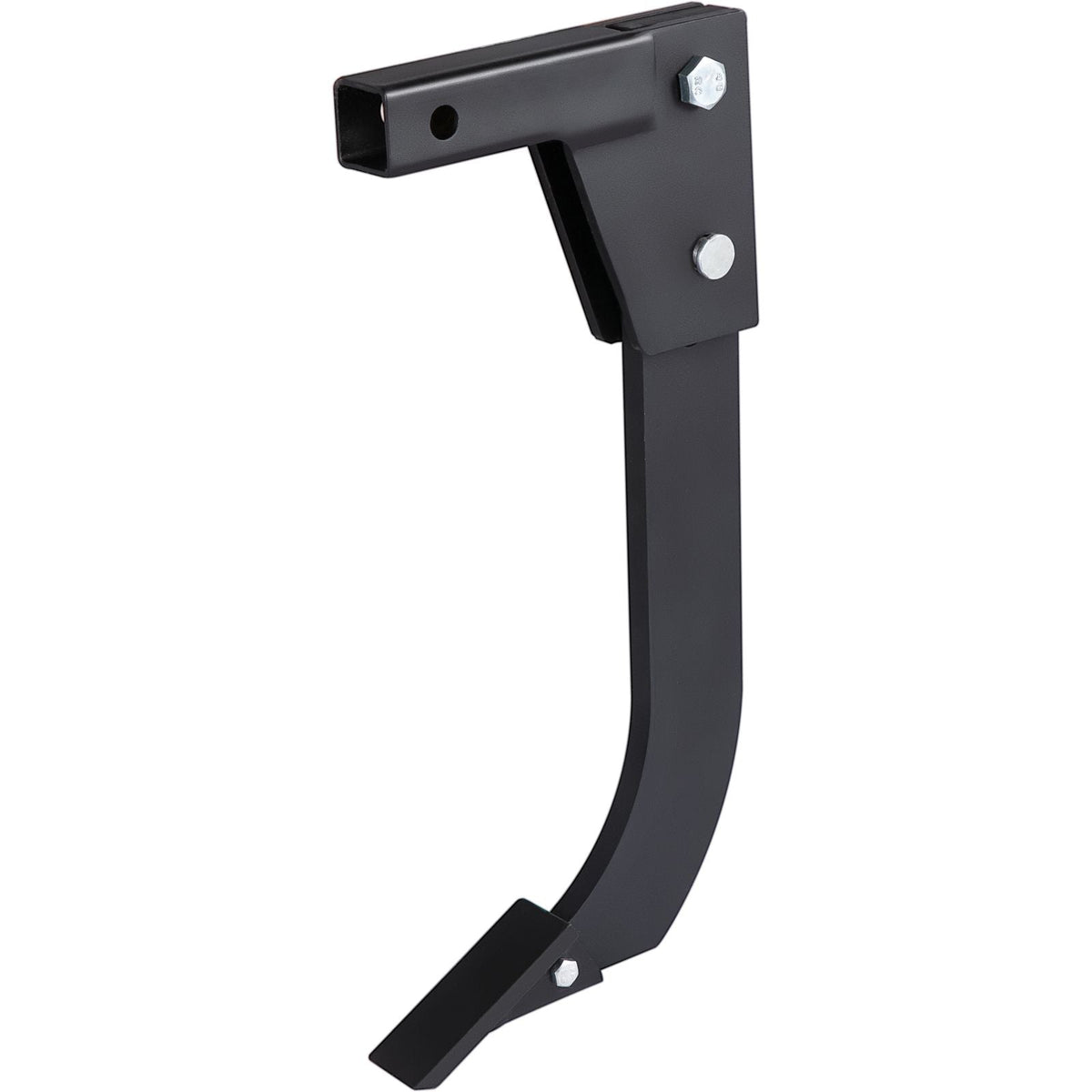 Hitch Mounted Ripper, 18\" Shank Length Box Scraper Shank, 4 Hole Site Box Blade for Tractor, 2 Locating Pins Ripper Shank, 2 Plough Tips Box Blade Shank Teeth