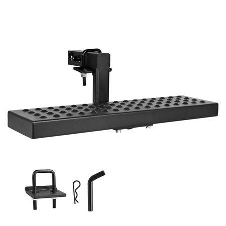 Hitch Step for 2 Inch Receiver, Universal Rear Bumper Guard Protector with 350 LBS Load Capacity, Wide & Non-Slip Tow Hitch Step with Pin Kit and Stabilizer, Fit for Pickup, Trailer, Truck, SUV