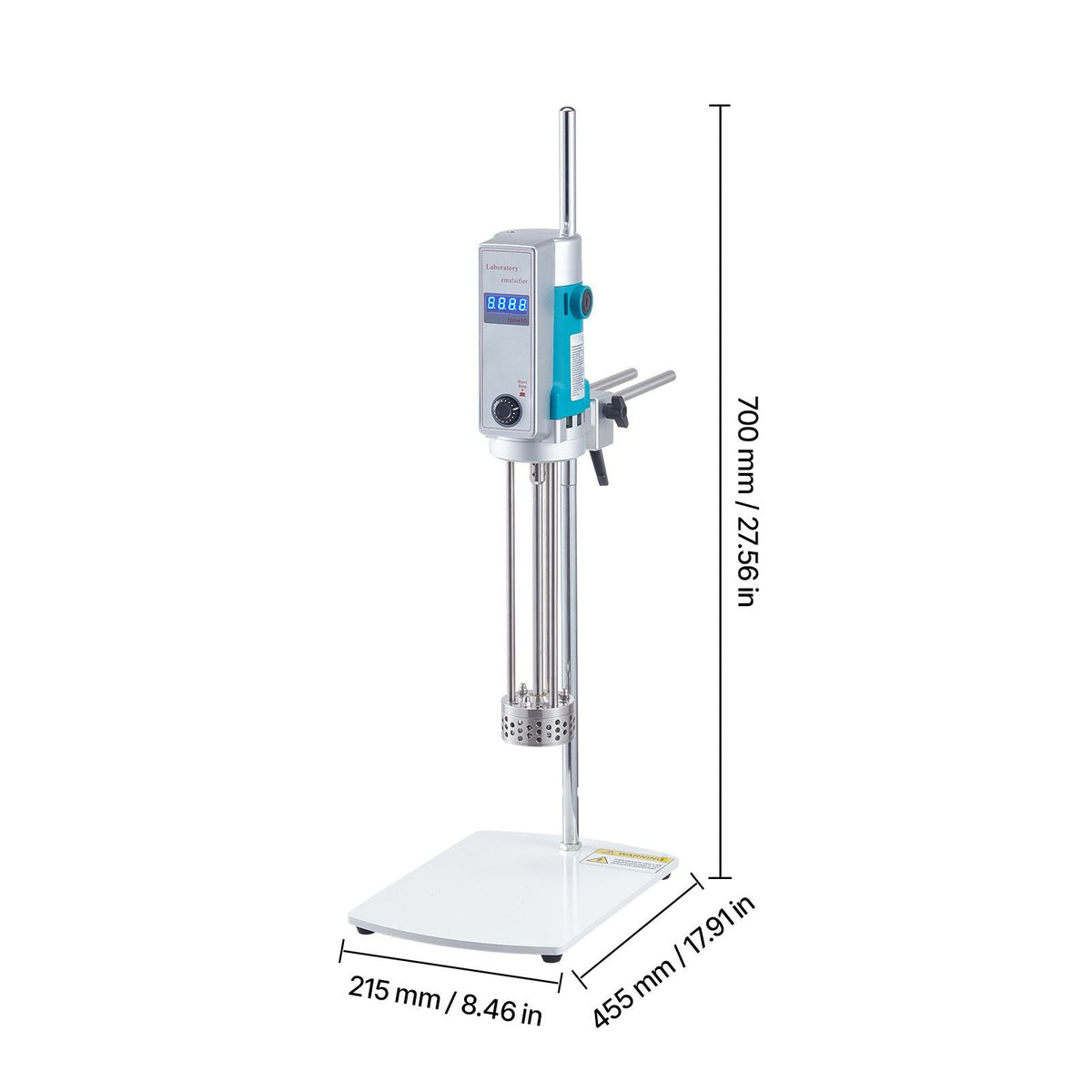 Homogenizer, 500 W Laboratory High Speed Dispersing Homogenizer, 200-11000 RPM High Shear Lab Mixer Emulsification Machine, Digital Display Blender, Stainless Steel, for Cosmetics/Food Industry