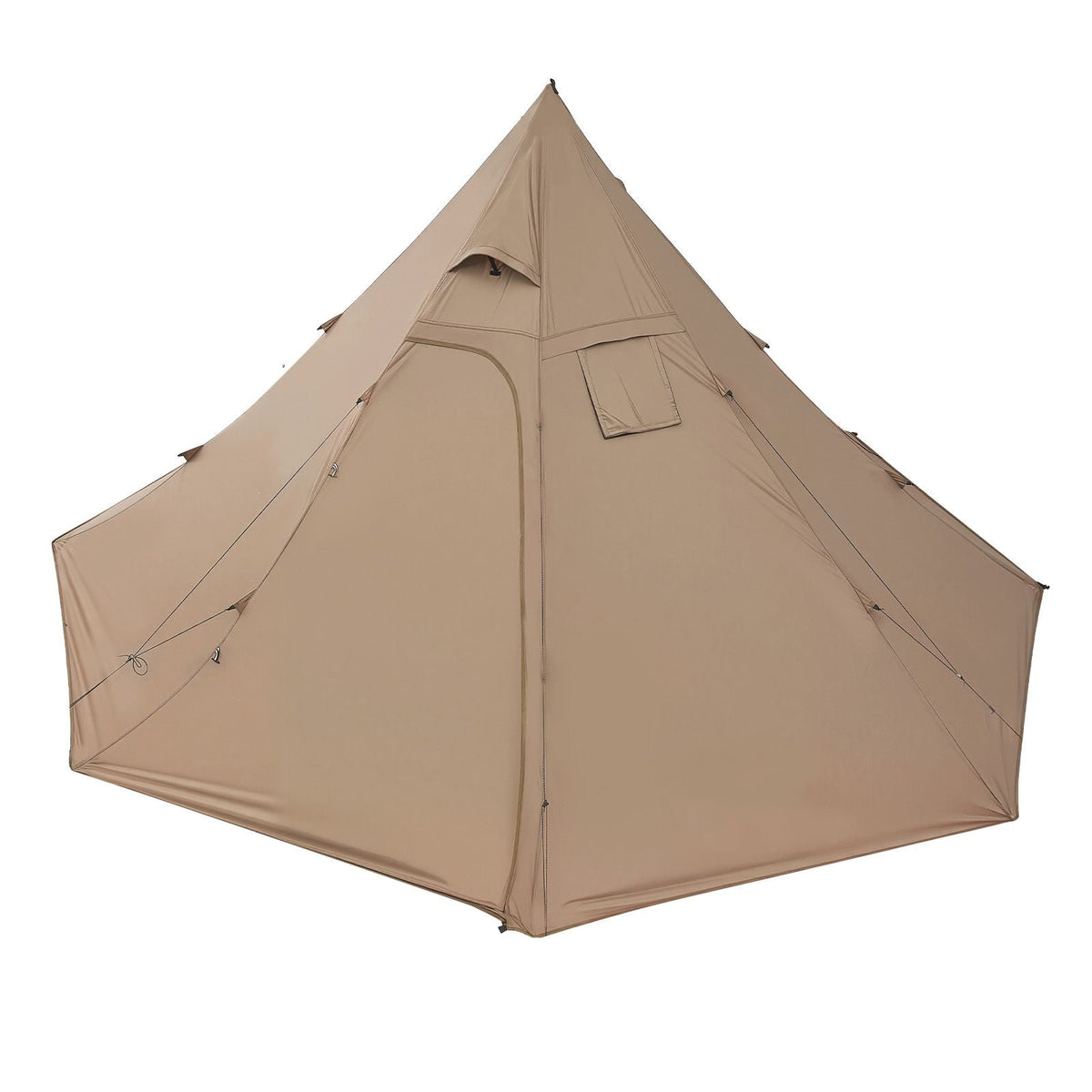 Hot Tent for 4 Persons, Camping Tipi Hot Tents with Stove Jack & Inner Tent, Portable Winter Camping Tents with Snow Skirt, Easy Setup, Waterproof 4 Season Shelter Tents for Fishing Backpacking