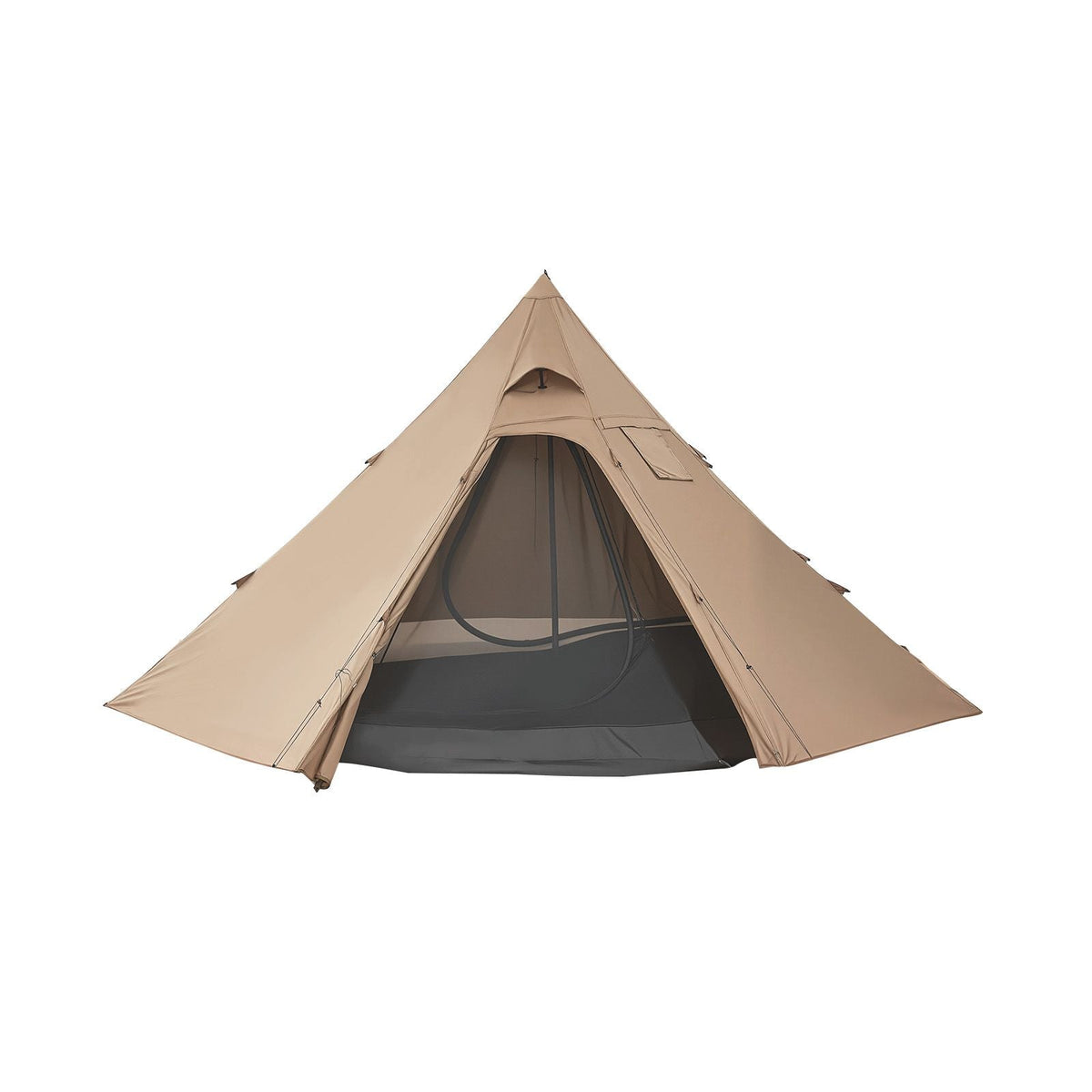 Hot Tent for 4 Persons, Camping Tipi Hot Tents with Stove Jack & Inner Tent, Portable Winter Camping Tents with Snow Skirt, Easy Setup, Waterproof 4 Season Shelter Tents for Fishing Backpacking