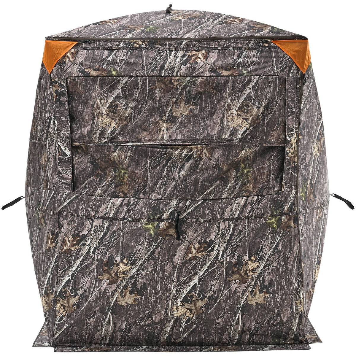 Hunting Blind, 2-3 Person Thermal Ground Blinds with Tri-Leg Chair and Carrying Bag, Portable Camouflage Tent, Durable Concealed Shelter with Silent Zipper Door and Window, for Turkey Deer