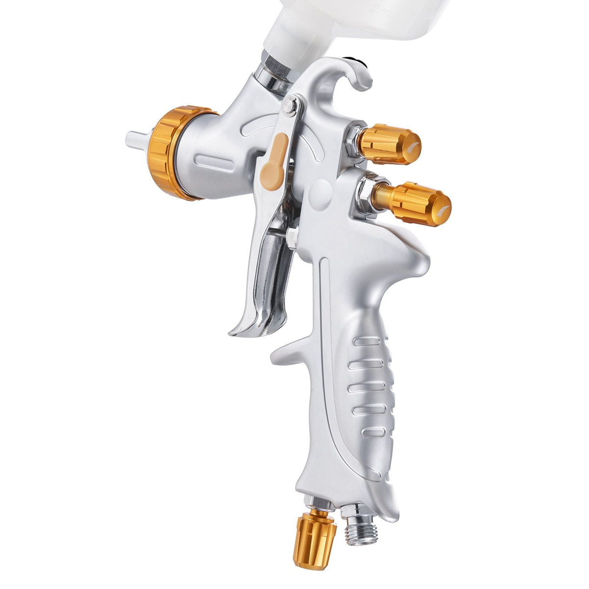 HVLP Air Spray Gun, Gravity Feed Paint Sprayer Gun with 3 Nozzles (1.3/1.4/1.7mm), 600ml Capacity Auto Paint Sprayer with Air Regulator for Automotive Primers, Clear Coats & Topcoats