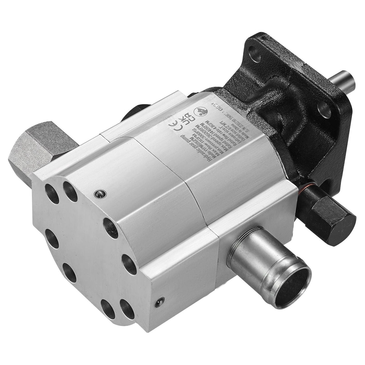 Hydraulic Log Splitter Pump, 11GPM, 2 Stage 3000PSI Wood Log Splitter Pump, 1'' Inlet 1/2'' NPT Outlet 3600 RPM Aluminum Hydraulic Gear Pump, for Small Engine Mounting Log Splitters Snowplow
