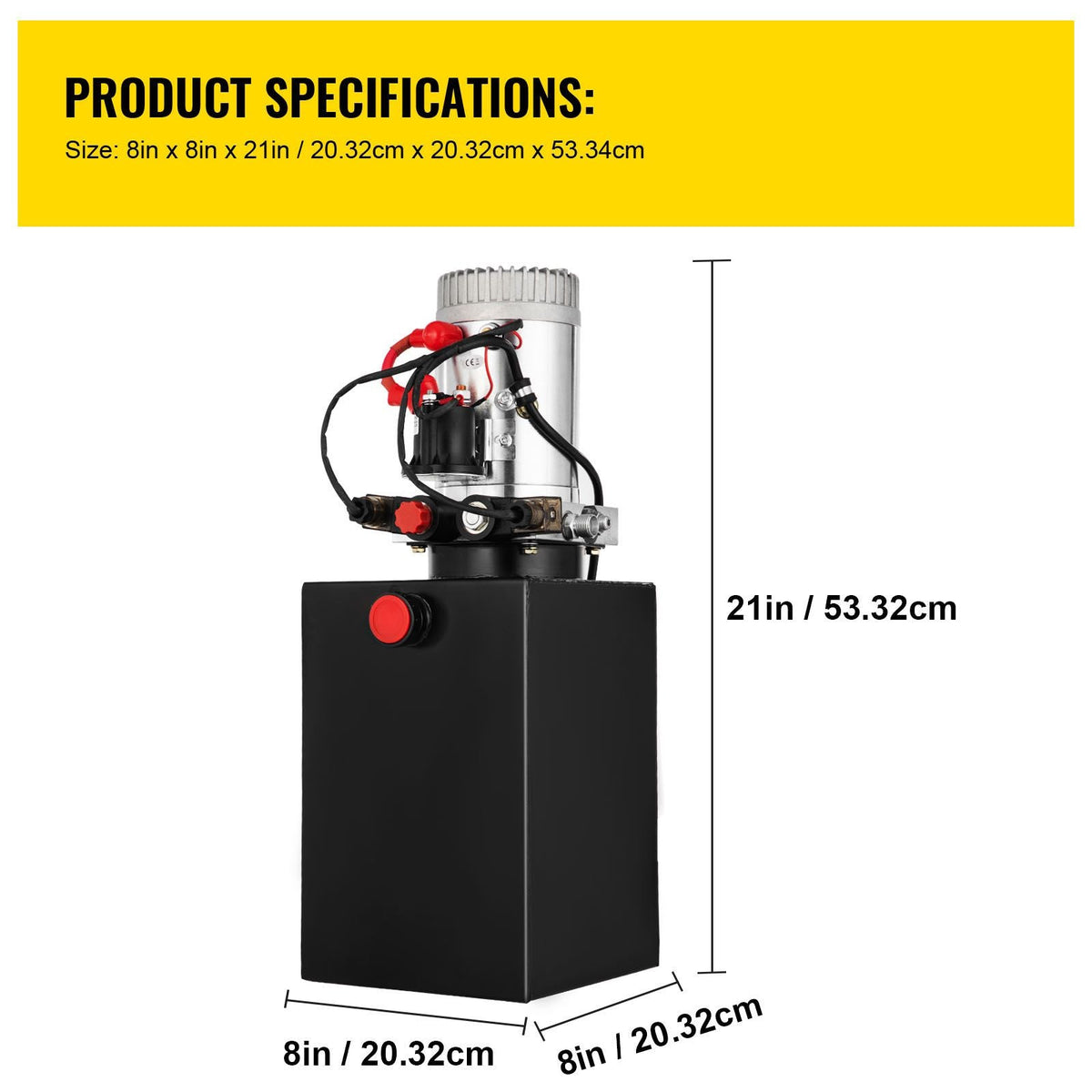 Hydraulic Pump Double Acting Hydraulic Power Unit 12V DC Dump Trailer Pump 3200PSI Hydraulic Power Unit for Dump Trailer Car Lifting (12 Quart, Steel/Double Acting)