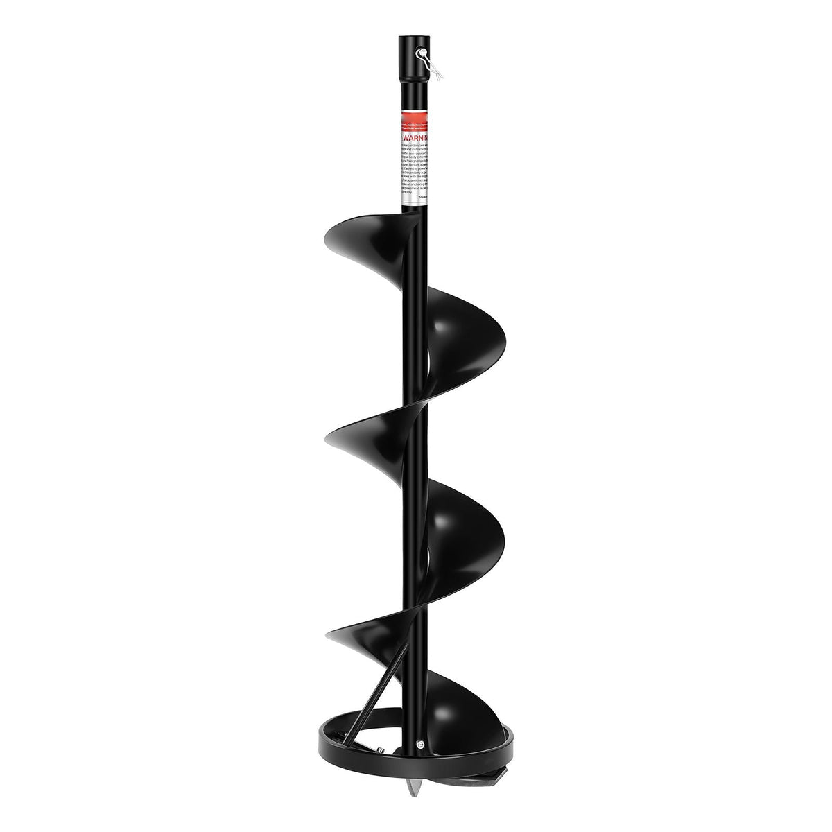 Ice Auger Drill Bit, 8" Dia. High-Strength Steel Ice Fishing Augers, Weather-Resistant Spiral Drill Bits Replacement with Center Tip, Compatible with Electric/ Gas Powered Augers