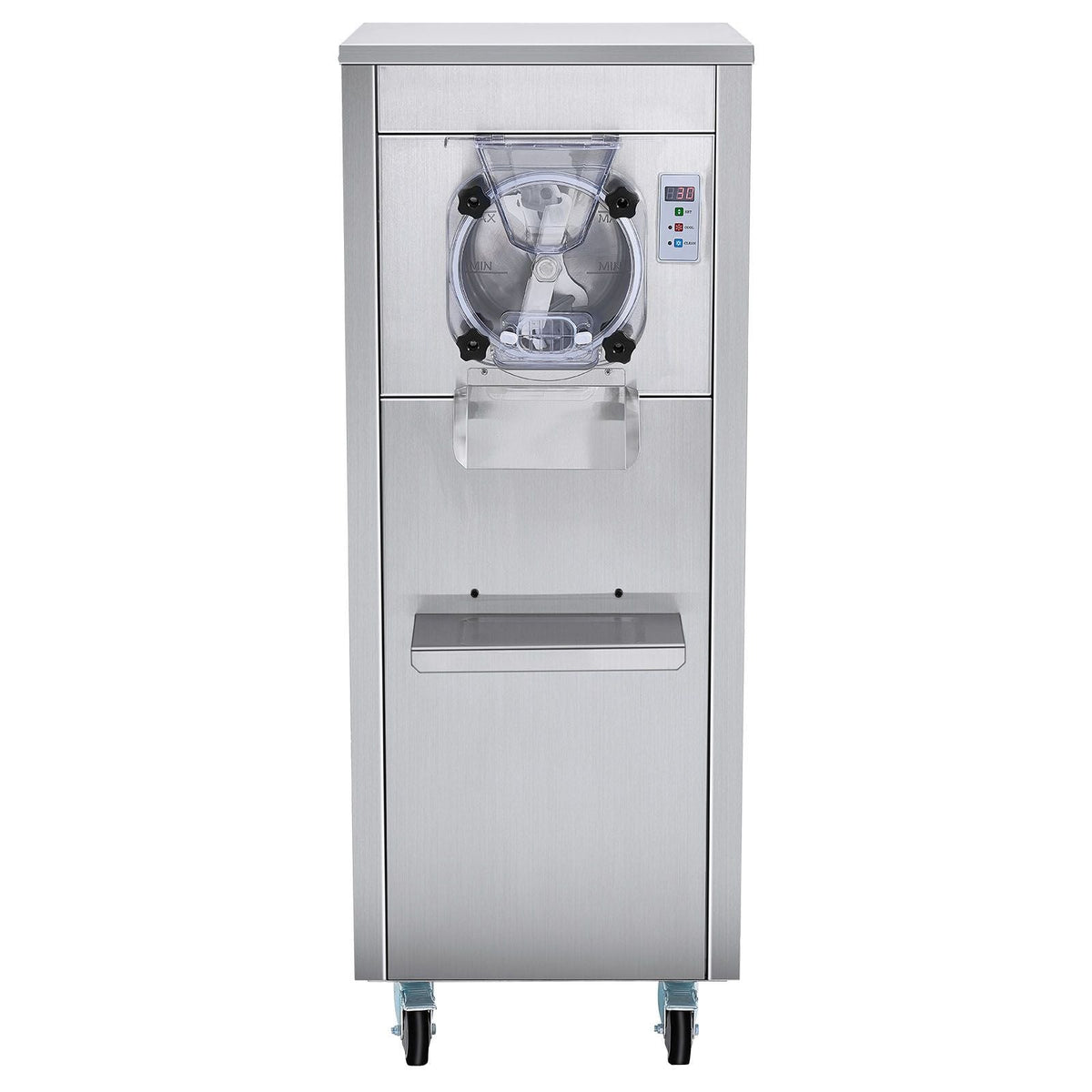 Ice Cream Maker for Commercial Use, Produces 18 Liters per Hour, 1780W, Offers Single Flavor, Equipped with Wheels, 6L Stainless Cylinder, LED Display, Automatic Cleaning & Pre-cooling Functi