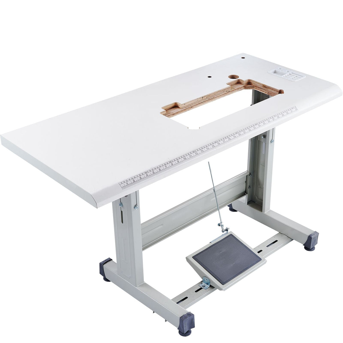 Industrial Sewing Machine, Upgraded 550W Servo Motor with Table Stand, 5000s.p.m Heavy Duty Lockstitch Sewing Machine, High Speed, Clear Control Panel and Electro-mechanization Start-stop