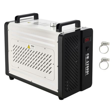 Industrial Water Chiller, 5460 BTU/h, Industrial Water Cooler Cooling System with Compressor, 4.2 GPM Max Flow, 1.8 Gal Tank Capacity, Laser Chiller, for CO2 Laser Engraving & Cutting Machine